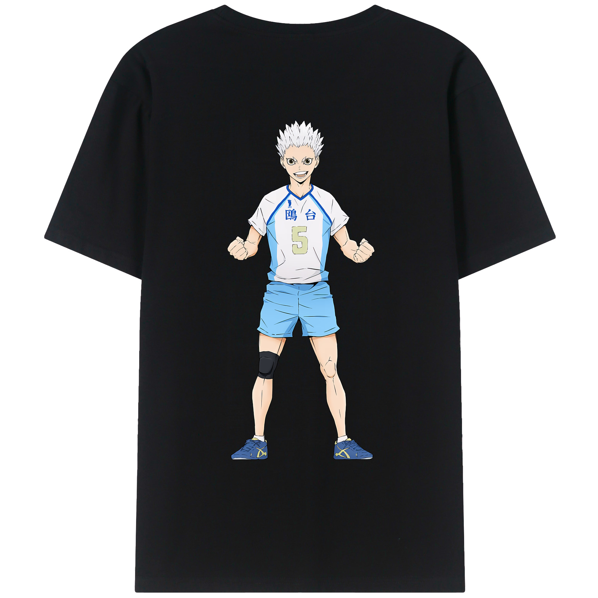 （画像用） ハイキュー!! Haikyu!! 綿100％ メンズ半袖Tシャツ（バックプリント） 通気性