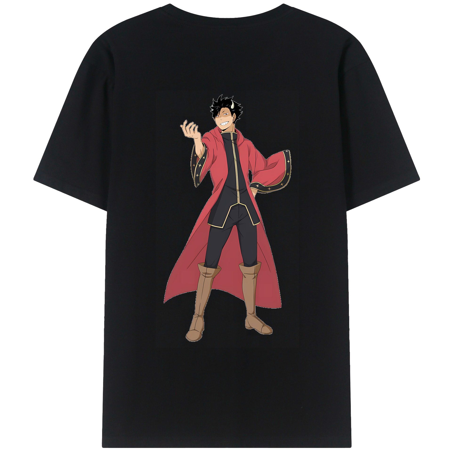 （画像用） ハイキュー!! Haikyu!! 綿100％ メンズ半袖Tシャツ（バックプリント） 通気性