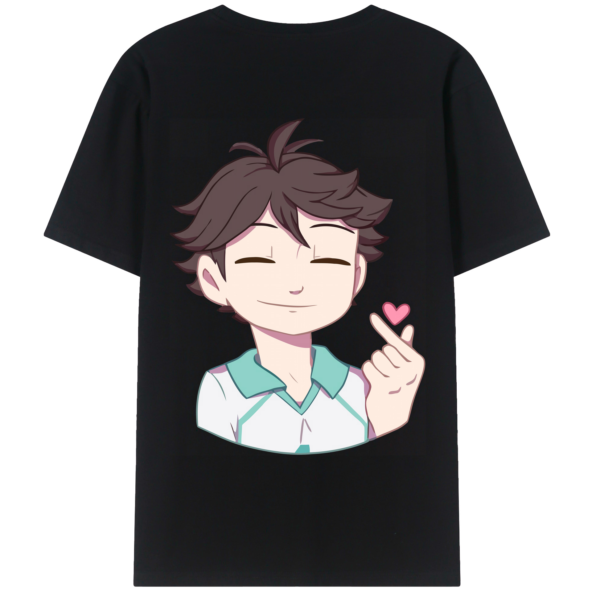（画像用） ハイキュー!! Haikyu!! 綿100％ メンズ半袖Tシャツ（バックプリント） 通気性