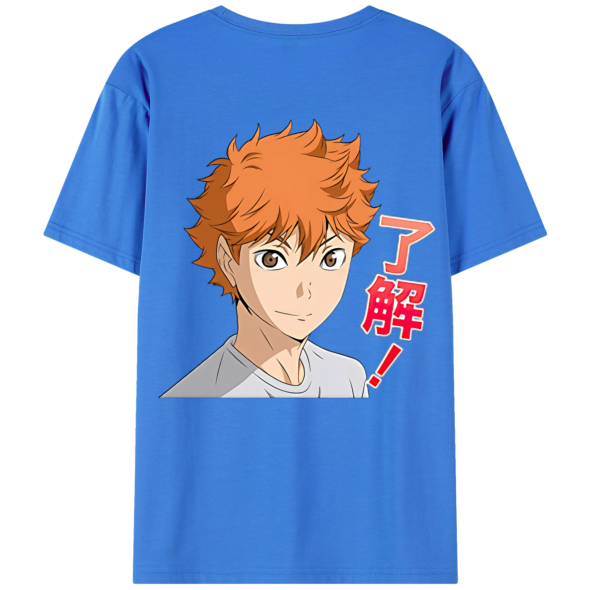 （画像用） ハイキュー!! Haikyu!! 綿100％ メンズ半袖Tシャツ（バックプリント） 通気性