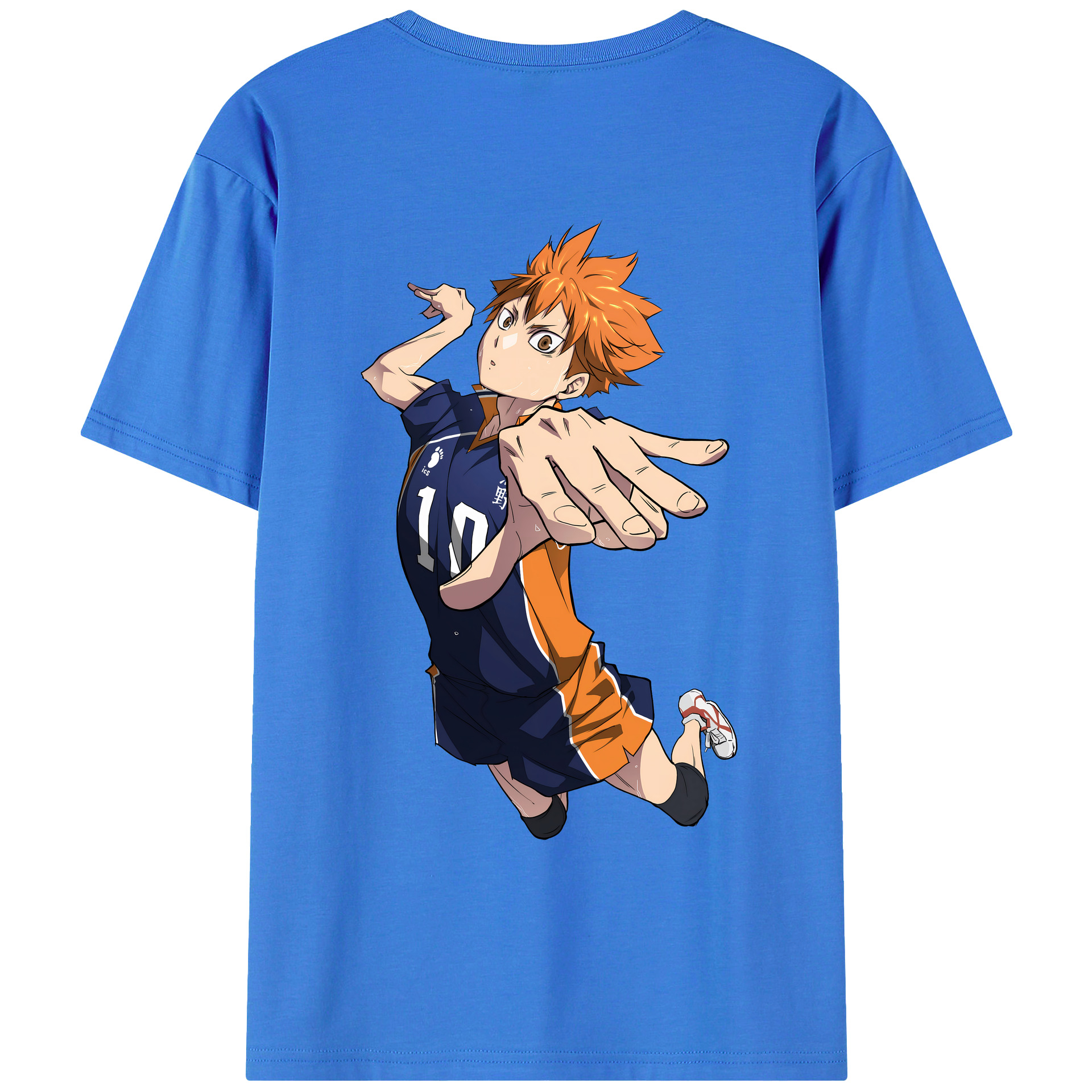 （画像用） ハイキュー!! Haikyu!! 綿100％ メンズ半袖Tシャツ（バックプリント） 通気性