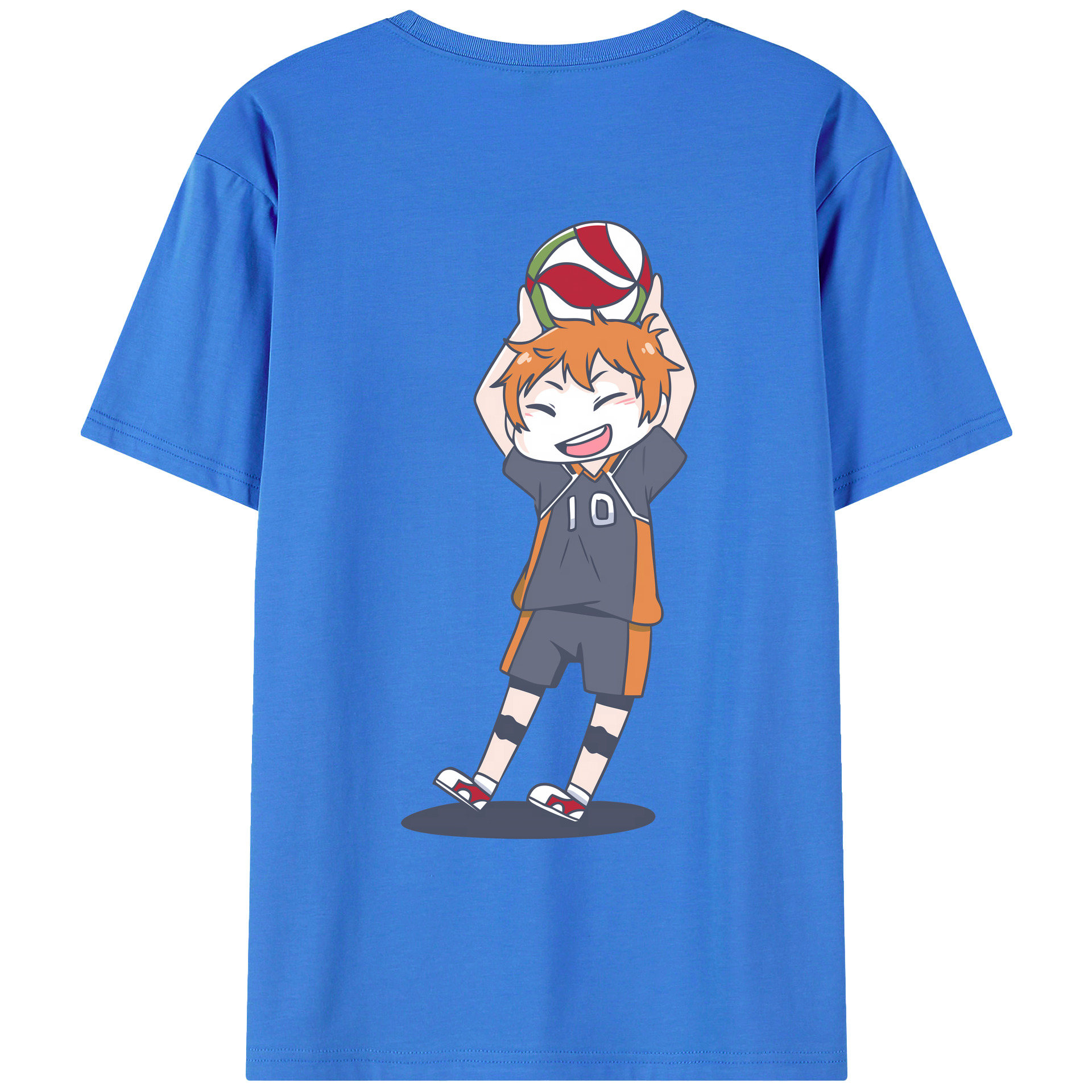 （画像用） ハイキュー!! Haikyu!! 綿100％ メンズ半袖Tシャツ（バックプリント） 通気性