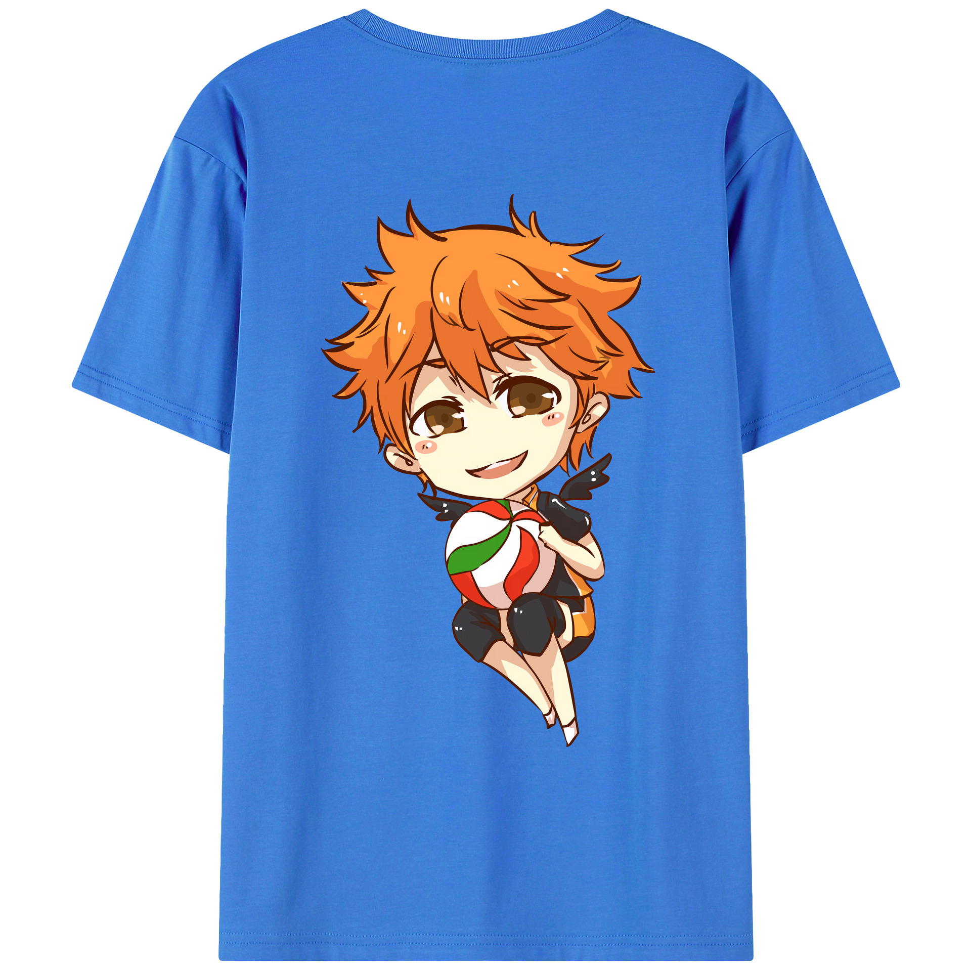 （画像用） ハイキュー!! Haikyu!! 綿100％ メンズ半袖Tシャツ（バックプリント） 通気性