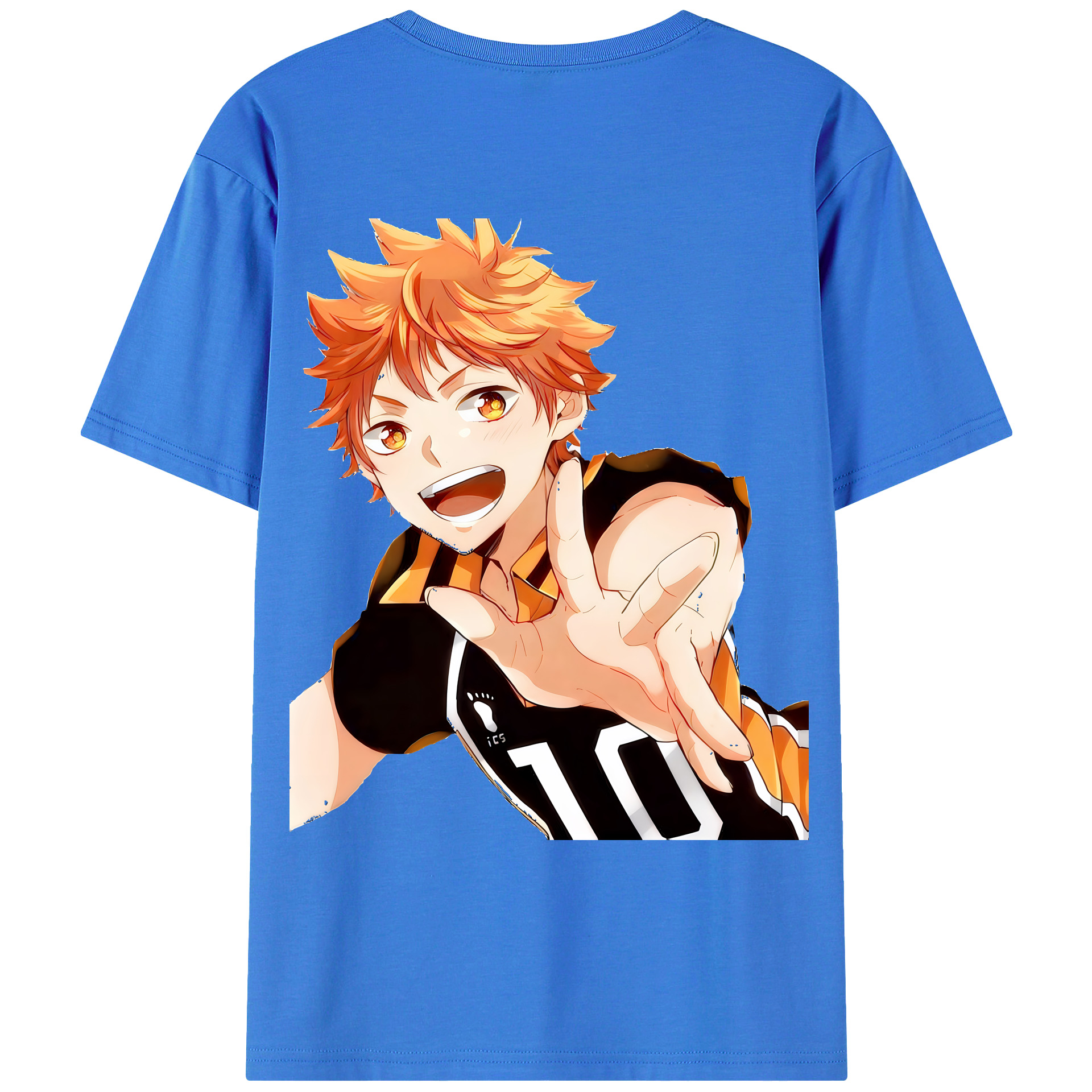 （画像用） ハイキュー!! Haikyu!! 綿100％ メンズ半袖Tシャツ（バックプリント） 通気性