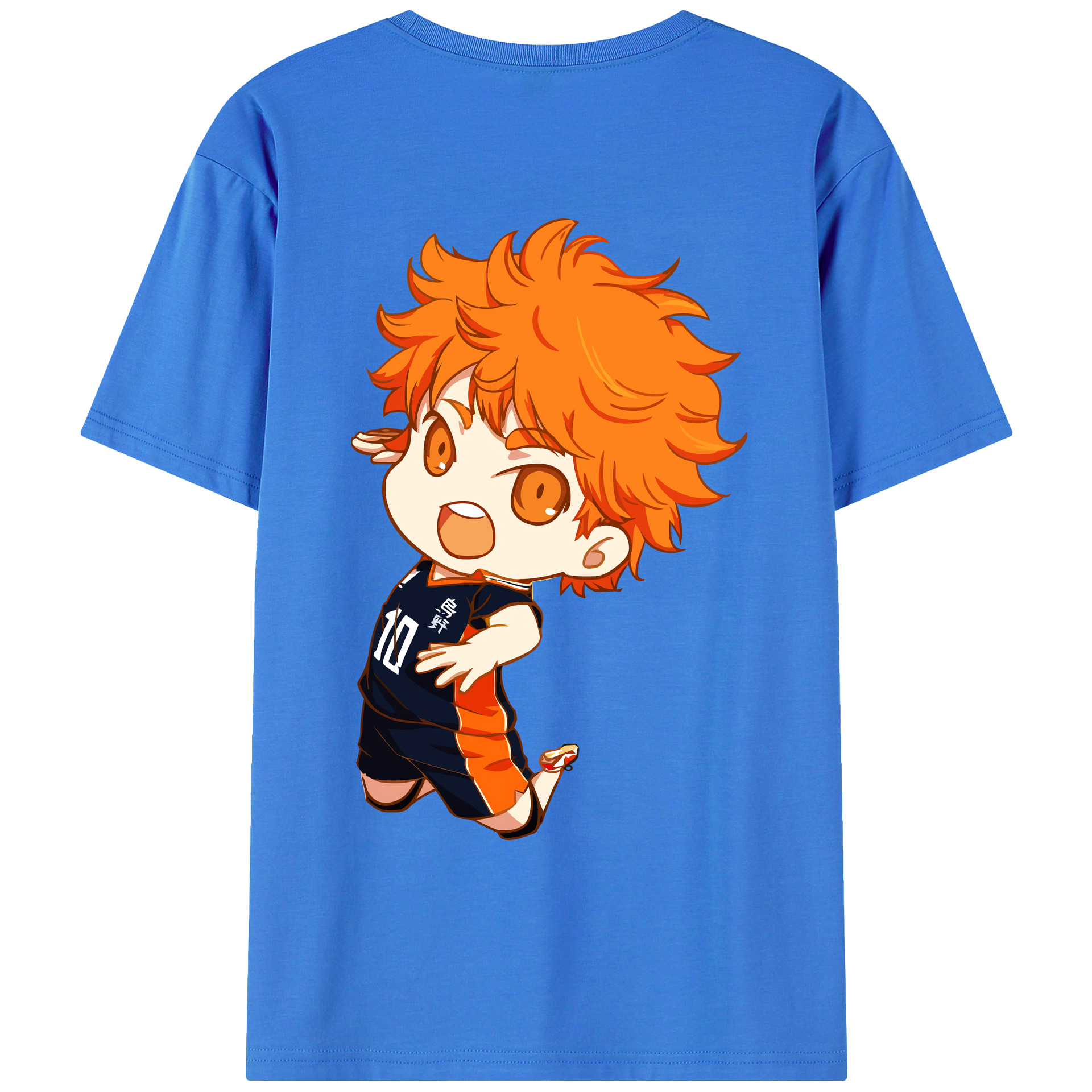 （画像用） ハイキュー!! Haikyu!! 綿100％ メンズ半袖Tシャツ（バックプリント） 通気性