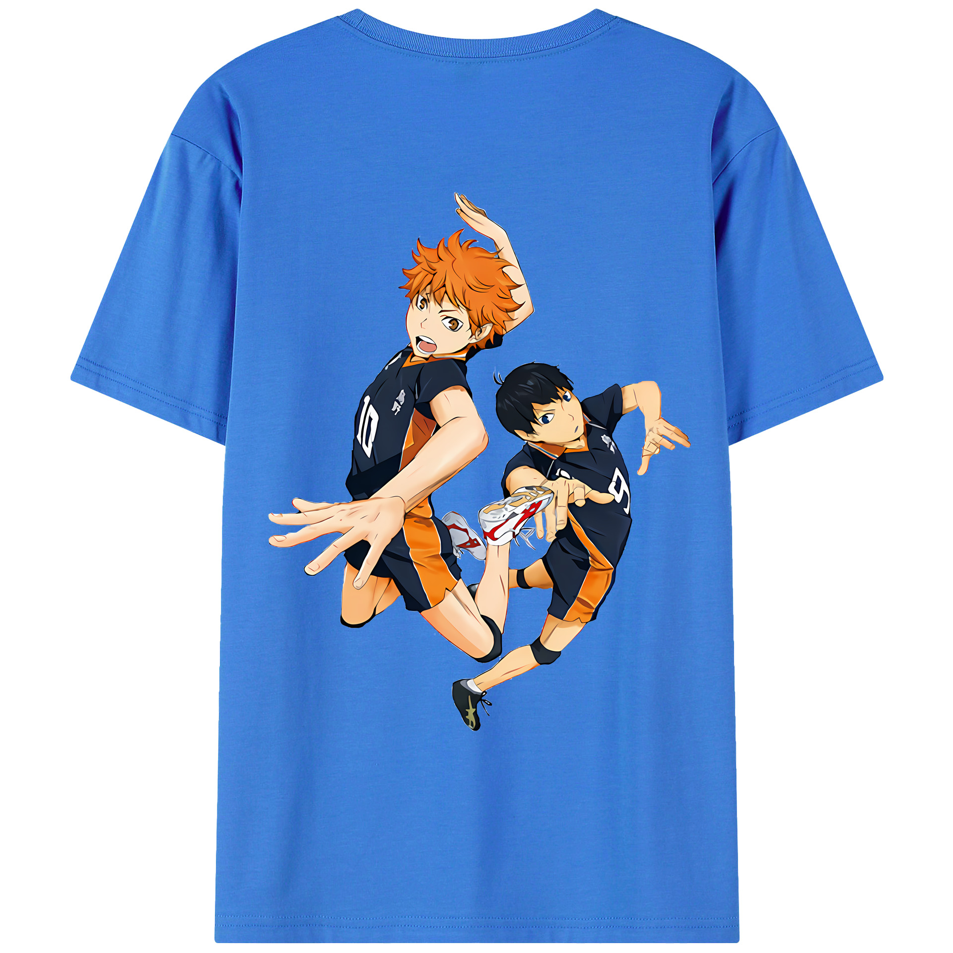 （画像用） ハイキュー!! Haikyu!! 綿100％ メンズ半袖Tシャツ（バックプリント） 通気性