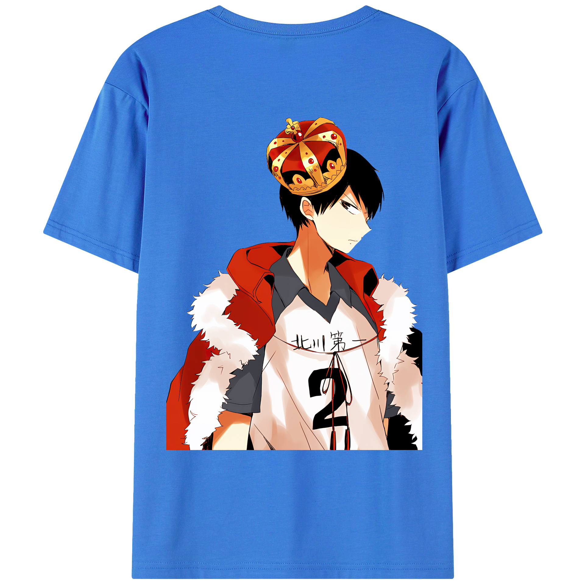 （画像用） ハイキュー!! Haikyu!! 綿100％ メンズ半袖Tシャツ（バックプリント） 通気性