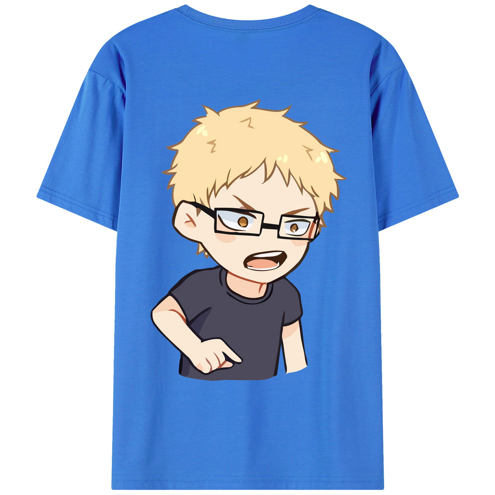 （画像用） ハイキュー!! Haikyu!! 綿100％ メンズ半袖Tシャツ（バックプリント） 通気性