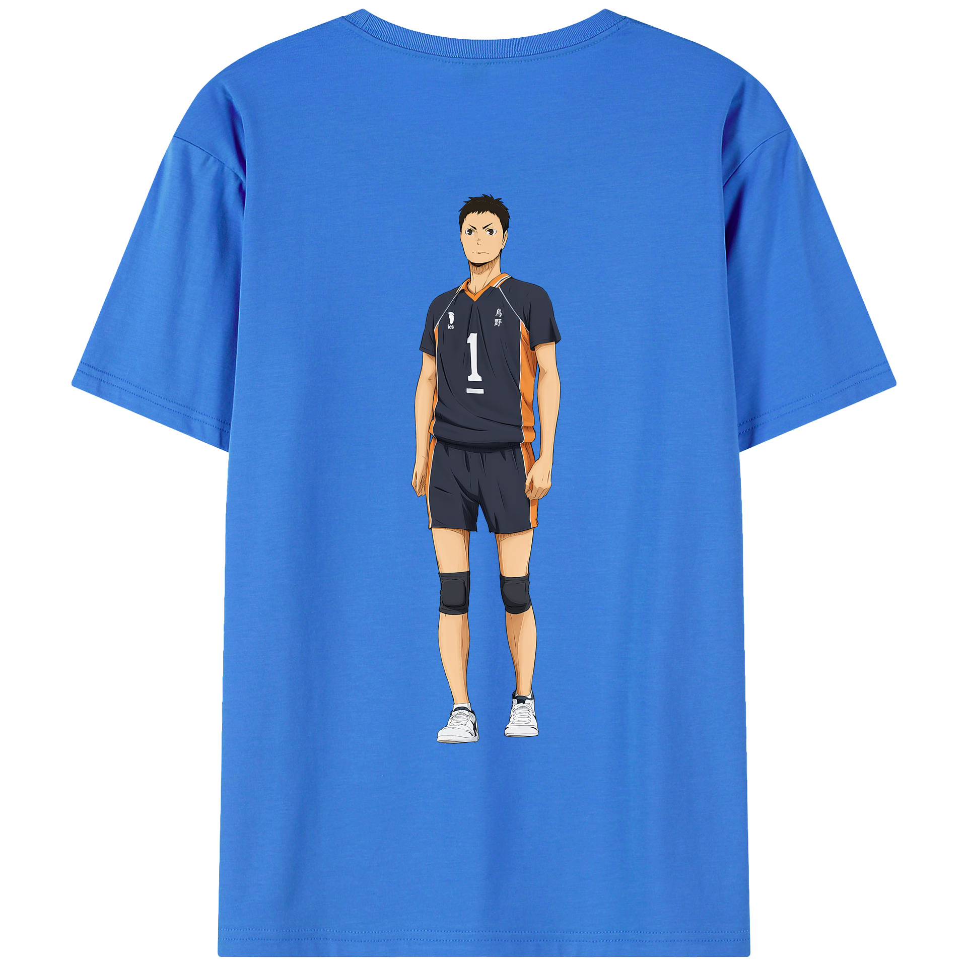 （画像用） ハイキュー!! Haikyu!! 綿100％ メンズ半袖Tシャツ（バックプリント） 通気性