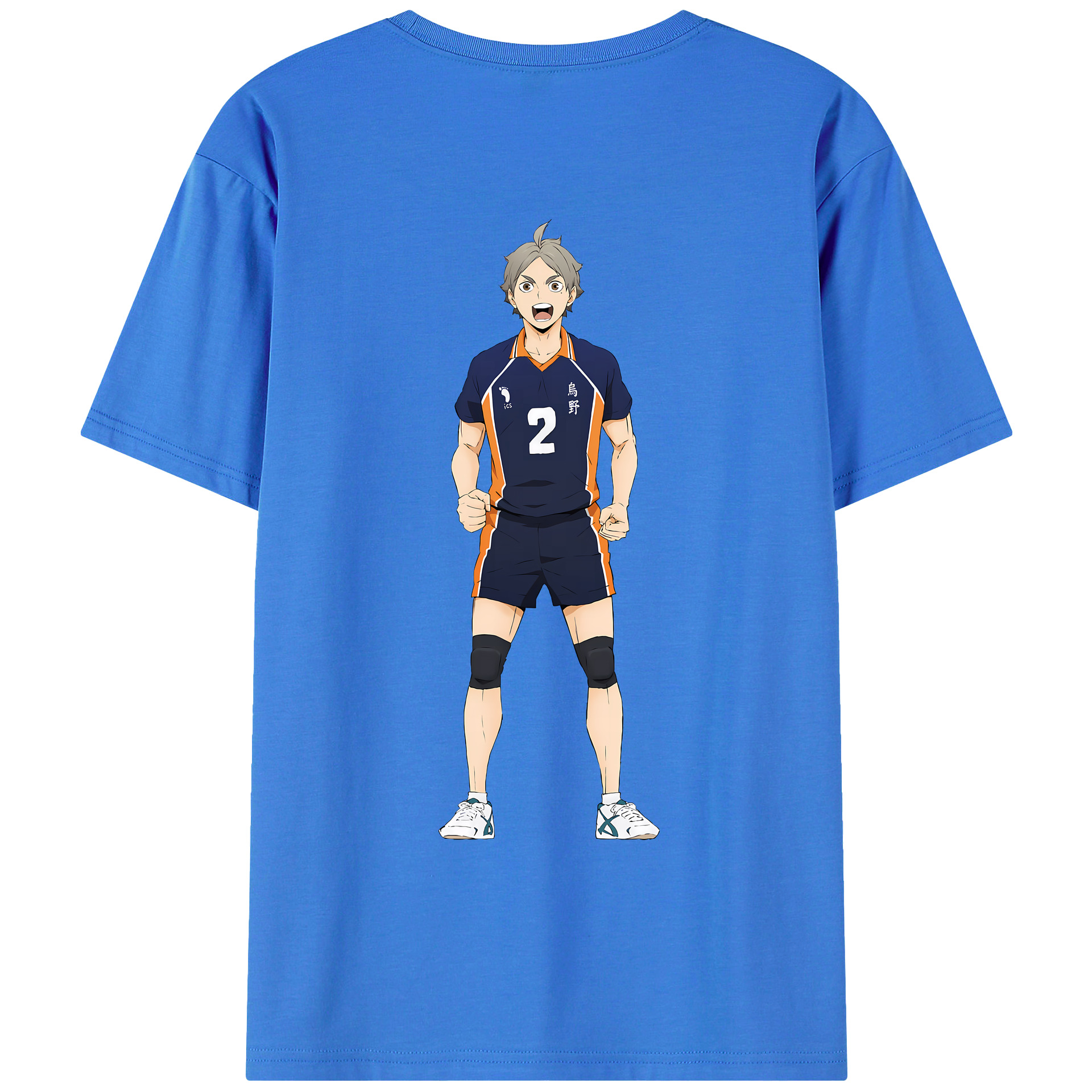 （画像用） ハイキュー!! Haikyu!! 綿100％ メンズ半袖Tシャツ（バックプリント） 通気性