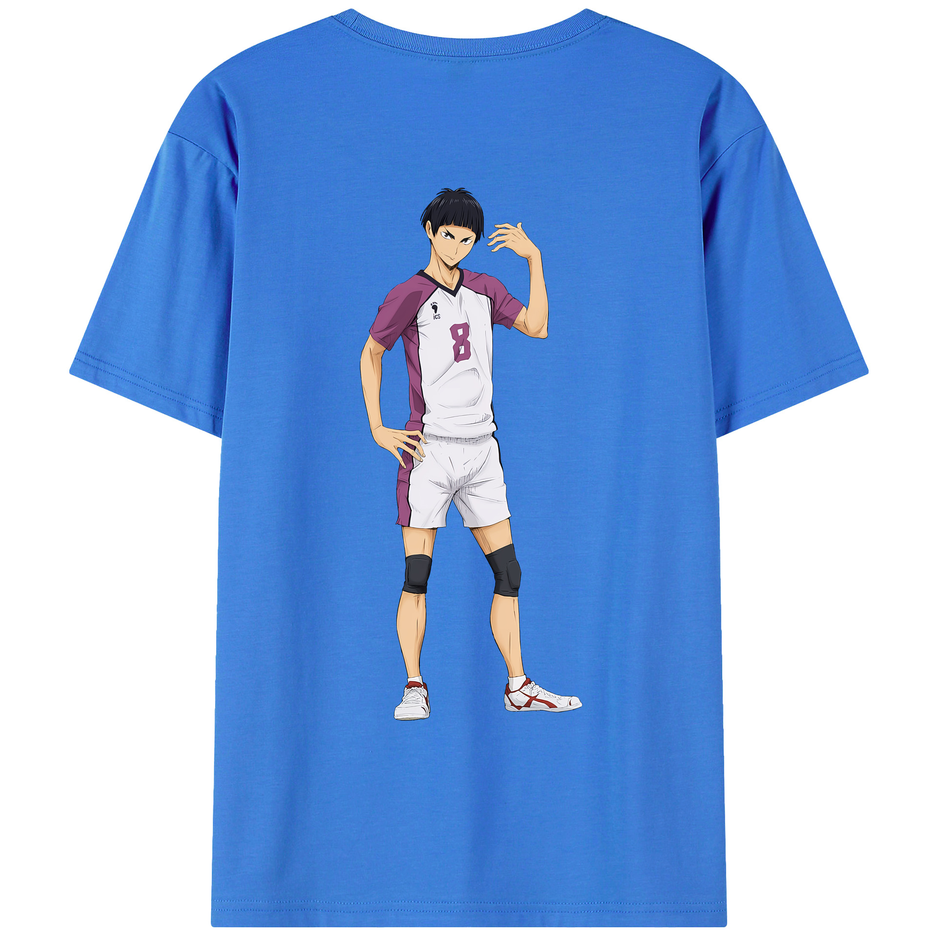 （画像用） ハイキュー!! Haikyu!! 綿100％ メンズ半袖Tシャツ（バックプリント） 通気性