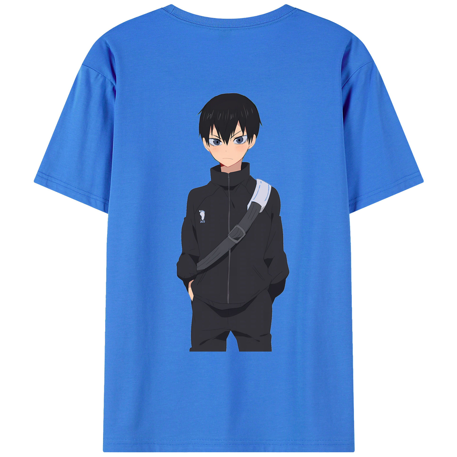 （画像用） ハイキュー!! Haikyu!! 綿100％ メンズ半袖Tシャツ（バックプリント） 通気性