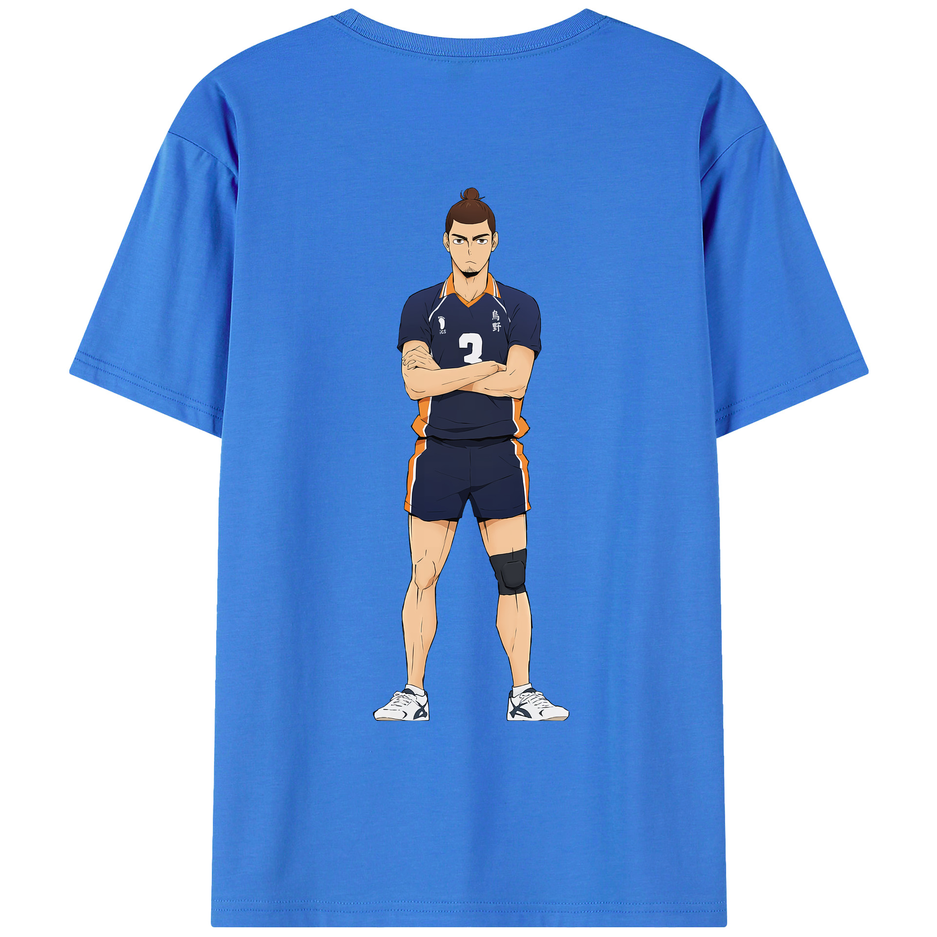 （画像用） ハイキュー!! Haikyu!! 綿100％ メンズ半袖Tシャツ（バックプリント） 通気性