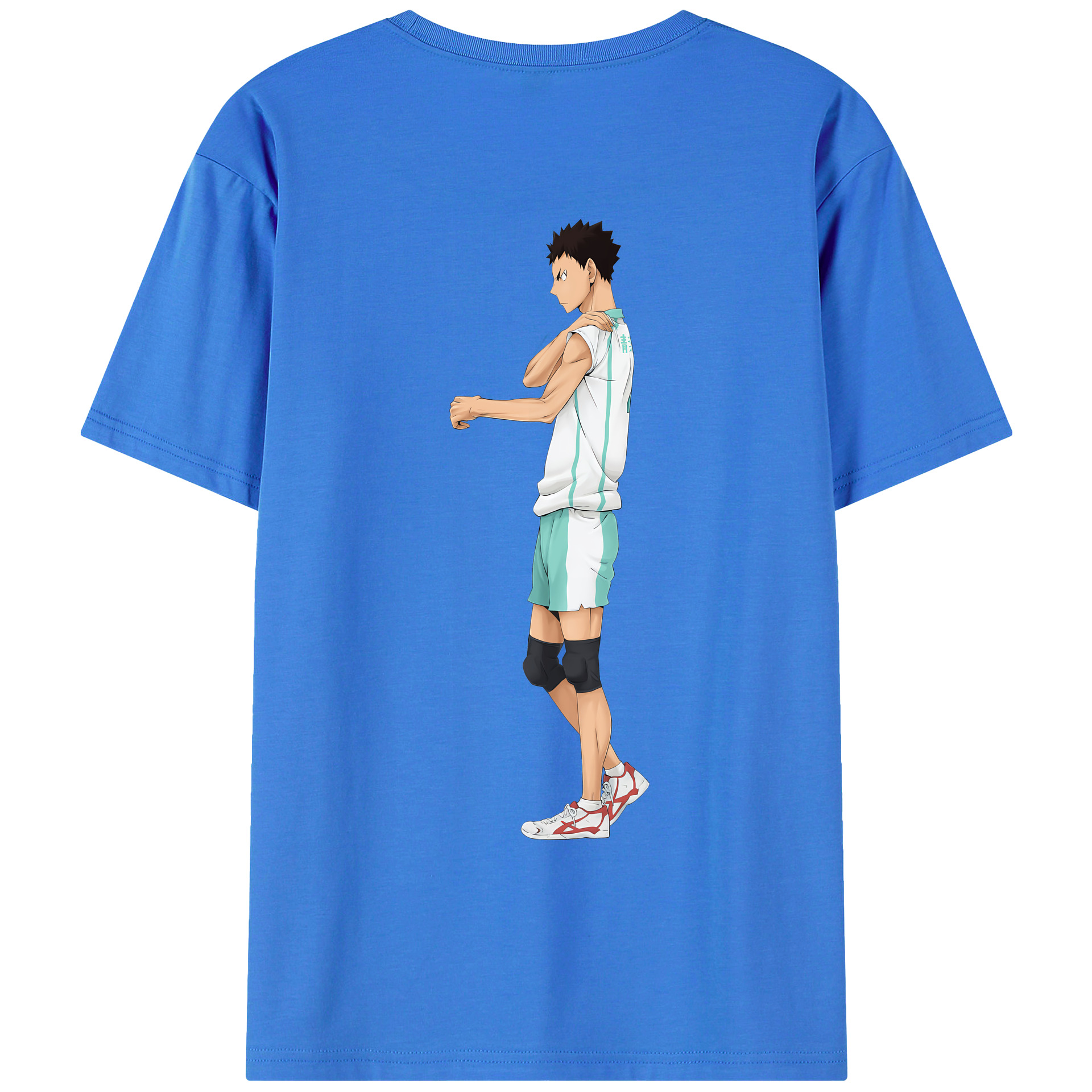 （画像用） ハイキュー!! Haikyu!! 綿100％ メンズ半袖Tシャツ（バックプリント） 通気性