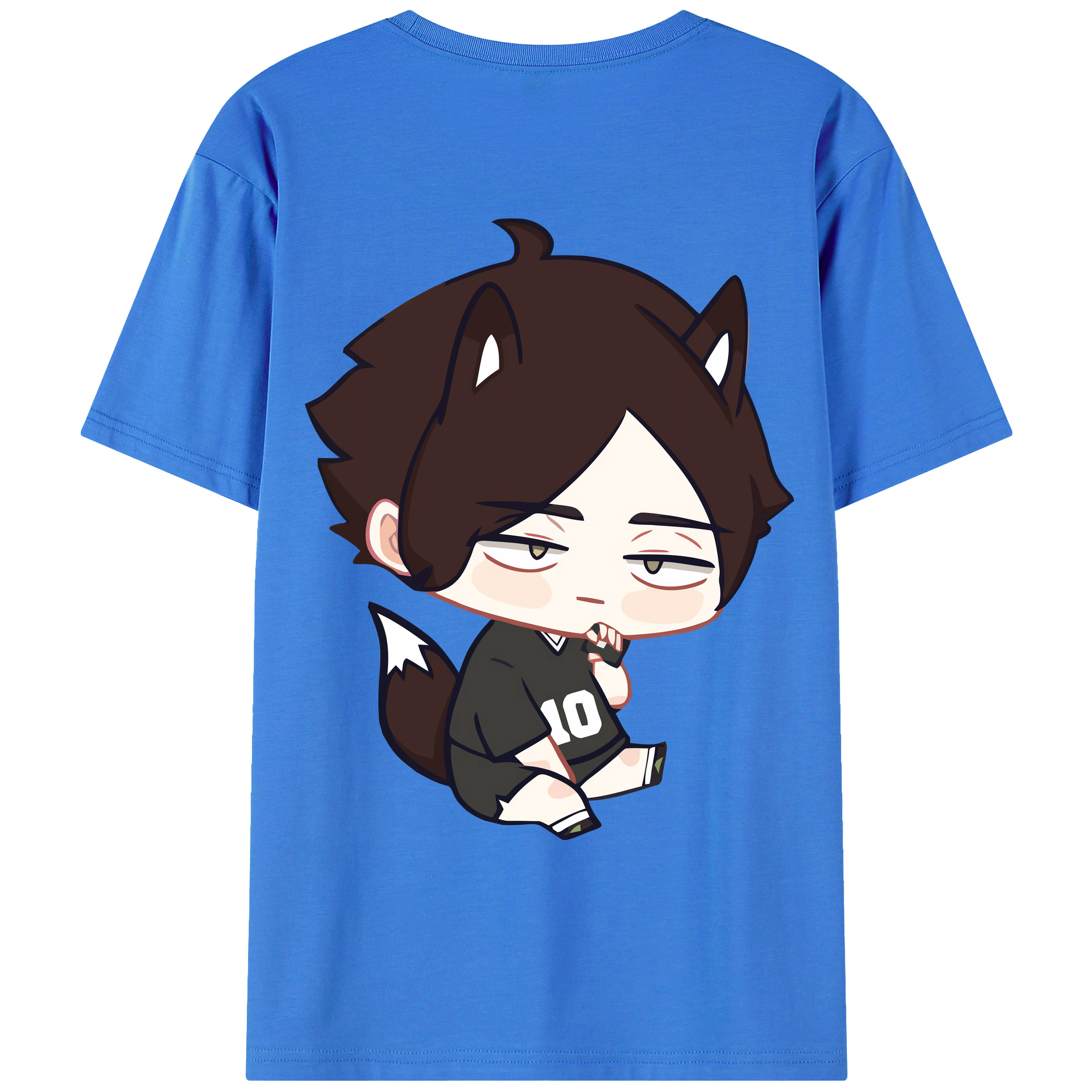 （画像用） ハイキュー!! Haikyu!! 綿100％ メンズ半袖Tシャツ（バックプリント） 通気性