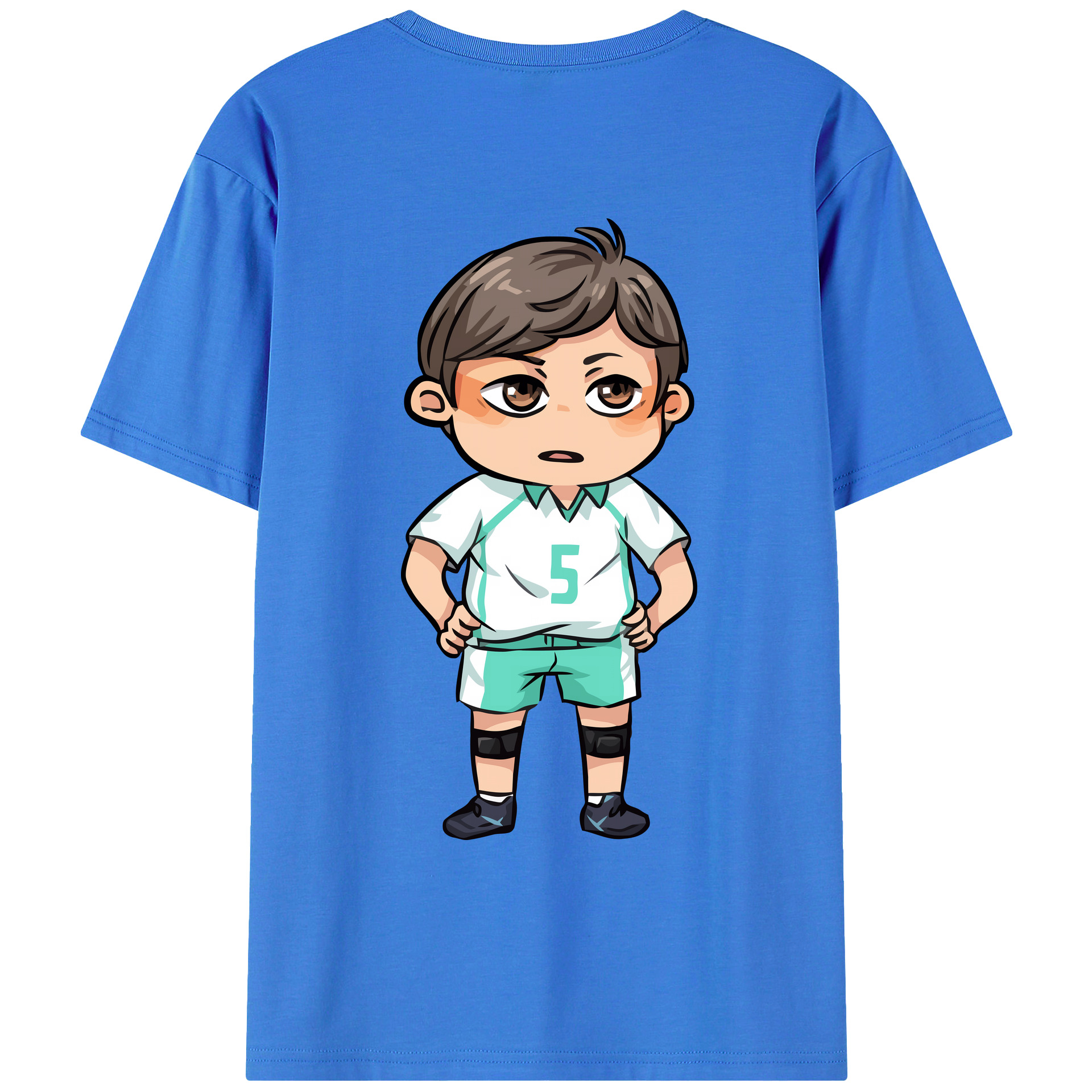（画像用） ハイキュー!! Haikyu!! 綿100％ メンズ半袖Tシャツ（バックプリント） 通気性