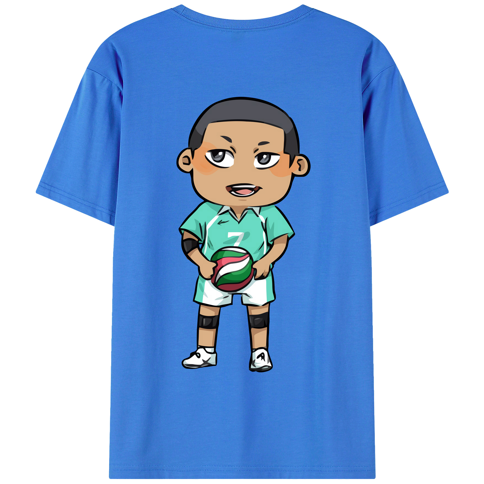 （画像用） ハイキュー!! Haikyu!! 綿100％ メンズ半袖Tシャツ（バックプリント） 通気性