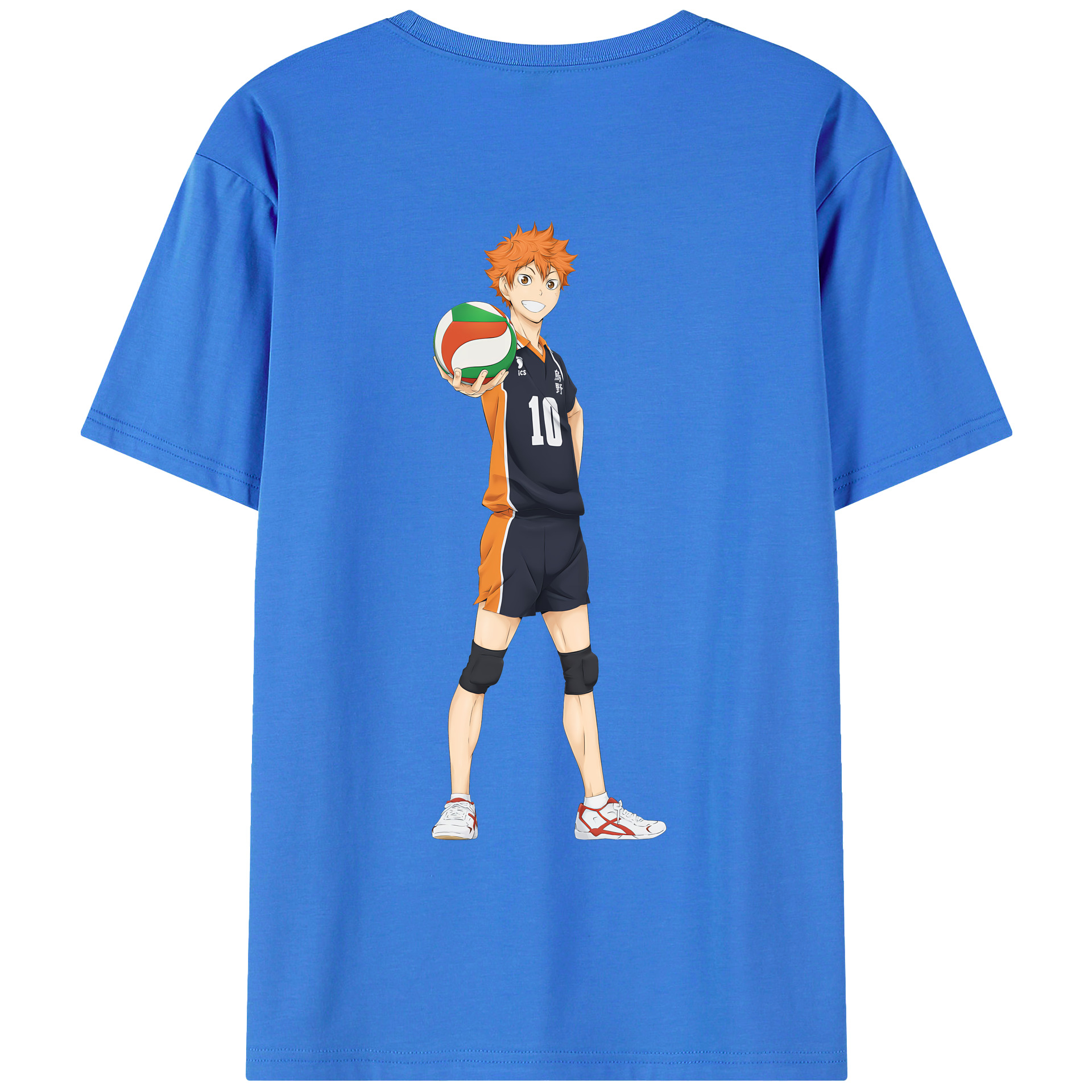 （画像用） ハイキュー!! Haikyu!! 綿100％ メンズ半袖Tシャツ（バックプリント） 通気性