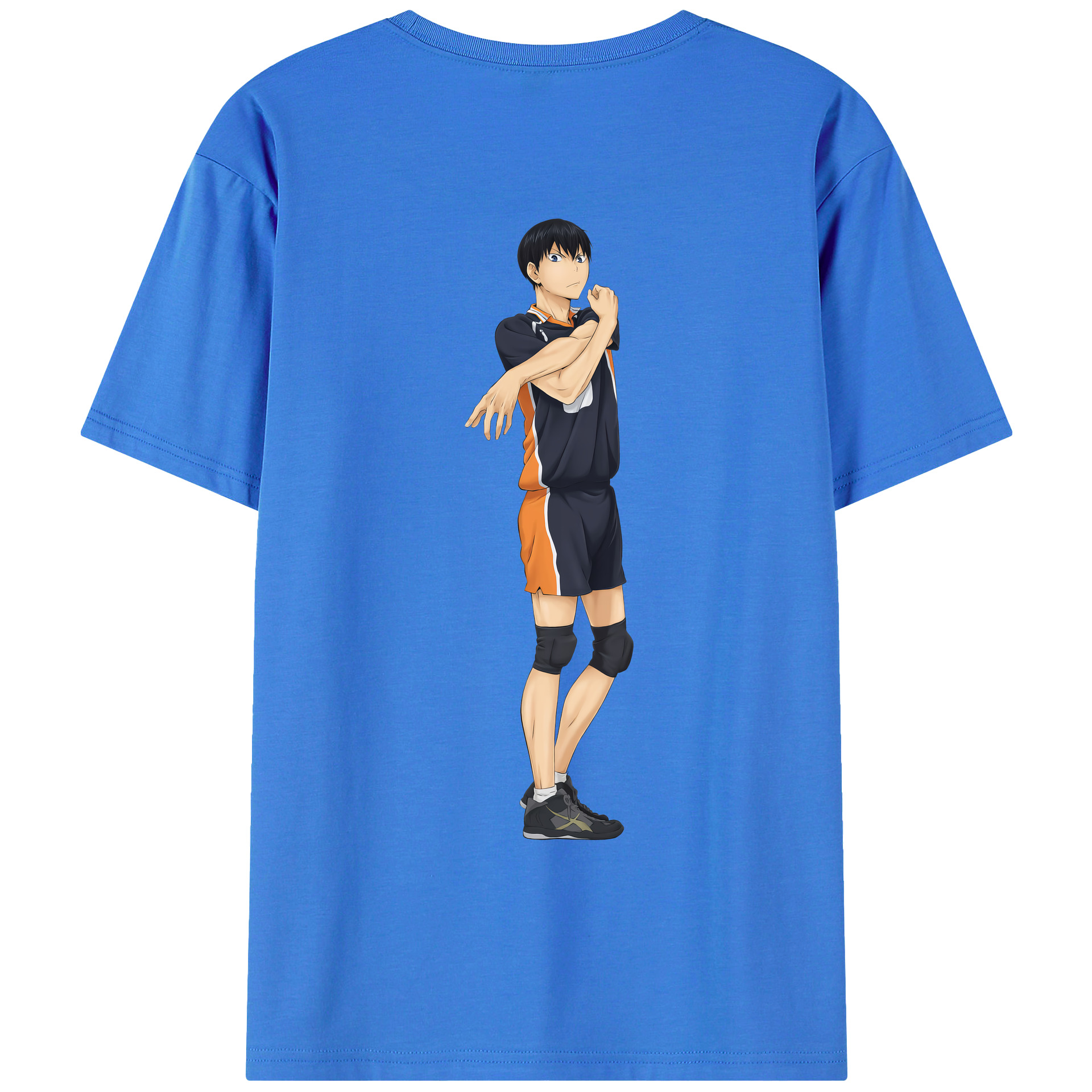 （画像用） ハイキュー!! Haikyu!! 綿100％ メンズ半袖Tシャツ（バックプリント） 通気性