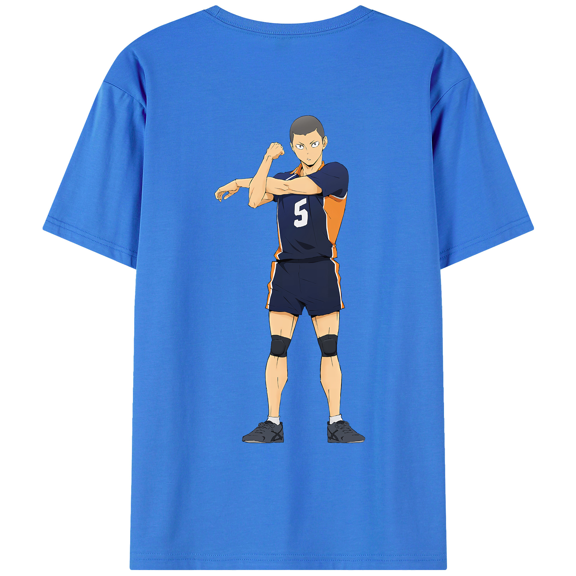 （画像用） ハイキュー!! Haikyu!! 綿100％ メンズ半袖Tシャツ（バックプリント） 通気性