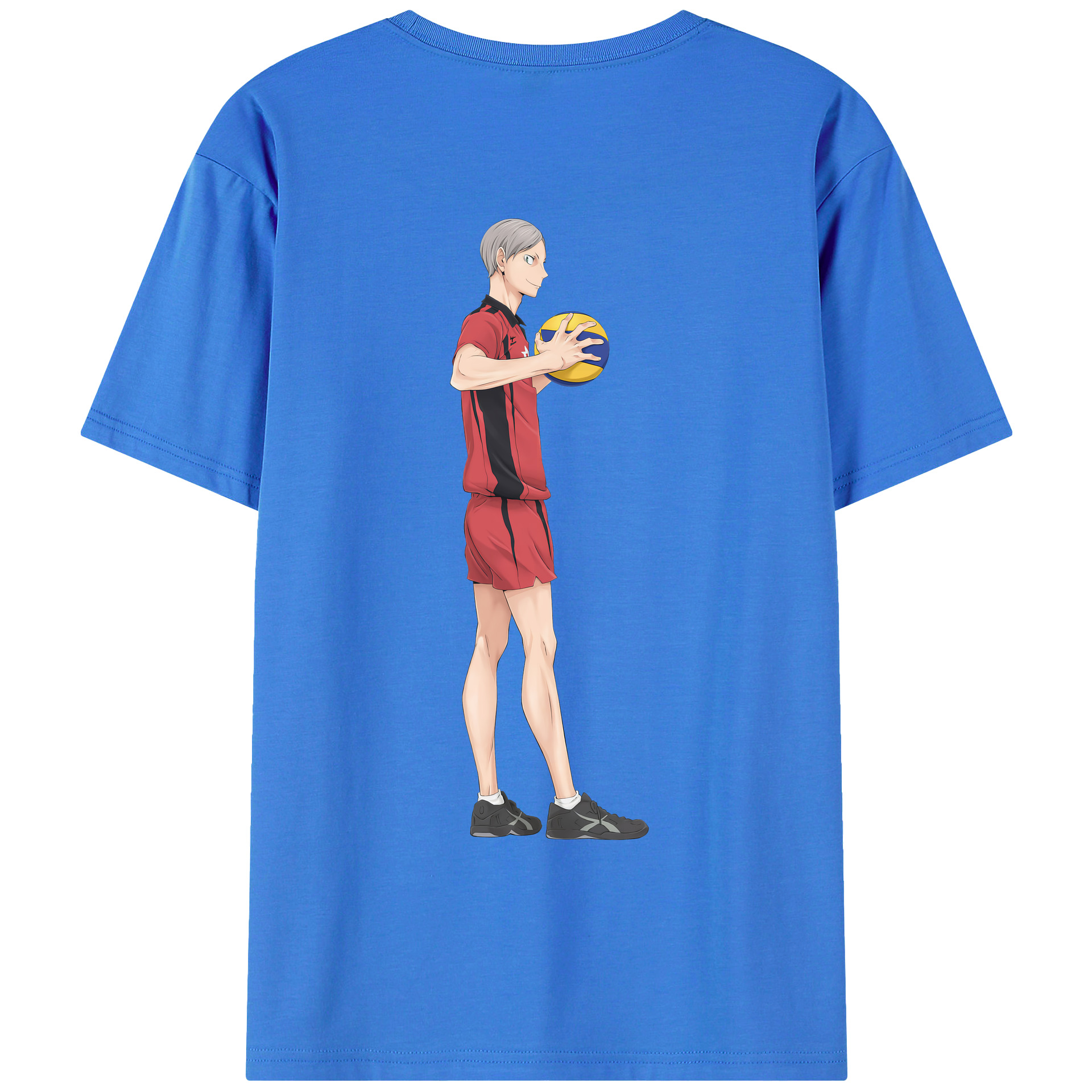 （画像用） ハイキュー!! Haikyu!! 綿100％ メンズ半袖Tシャツ（バックプリント） 通気性
