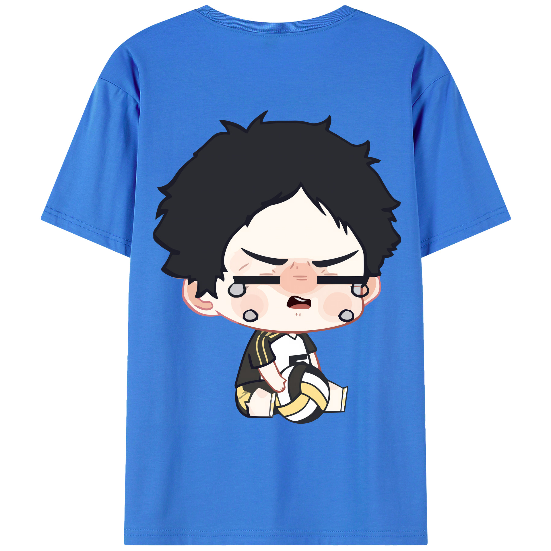 （画像用） ハイキュー!! Haikyu!! 綿100％ メンズ半袖Tシャツ（バックプリント） 通気性