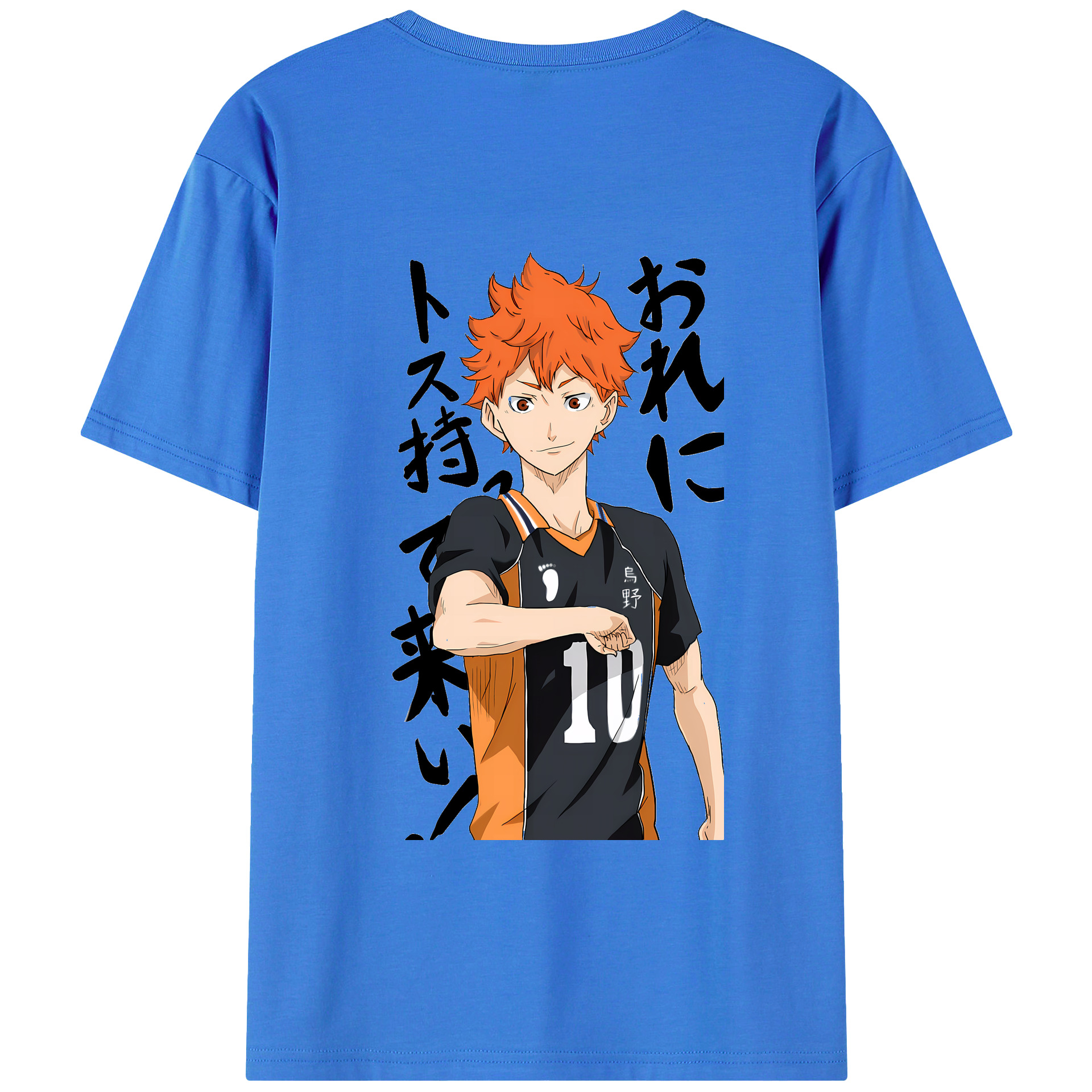 （画像用） ハイキュー!! Haikyu!! 綿100％ メンズ半袖Tシャツ（バックプリント） 通気性