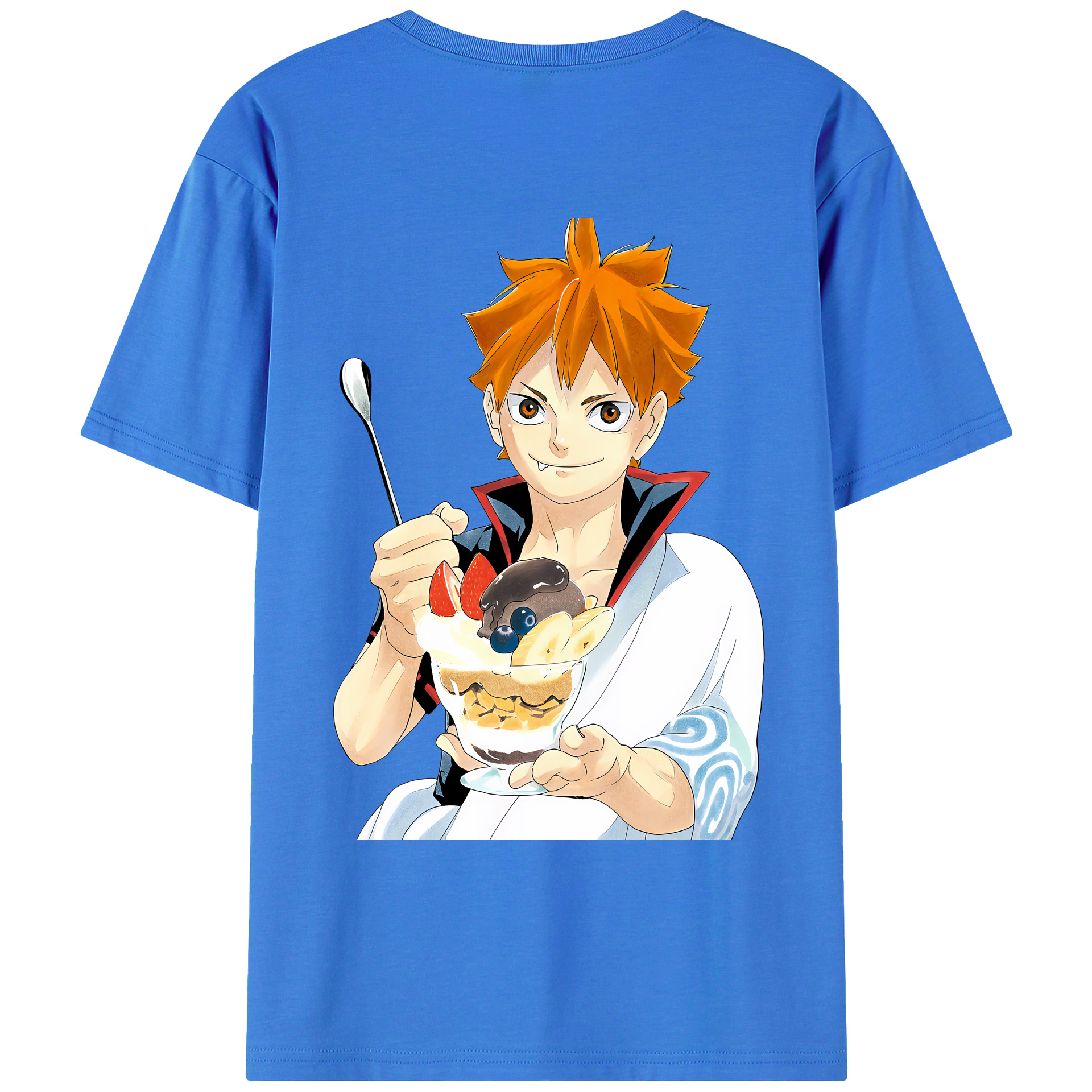 （画像用） ハイキュー!! Haikyu!! 綿100％ メンズ半袖Tシャツ（バックプリント） 通気性