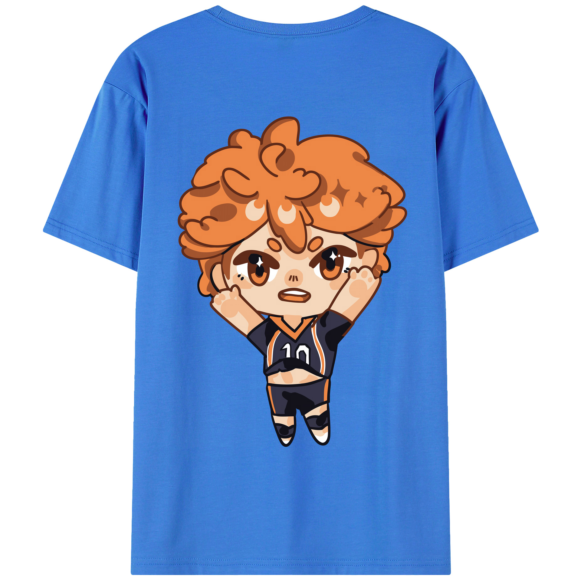 （画像用） ハイキュー!! Haikyu!! 綿100％ メンズ半袖Tシャツ（バックプリント） 通気性