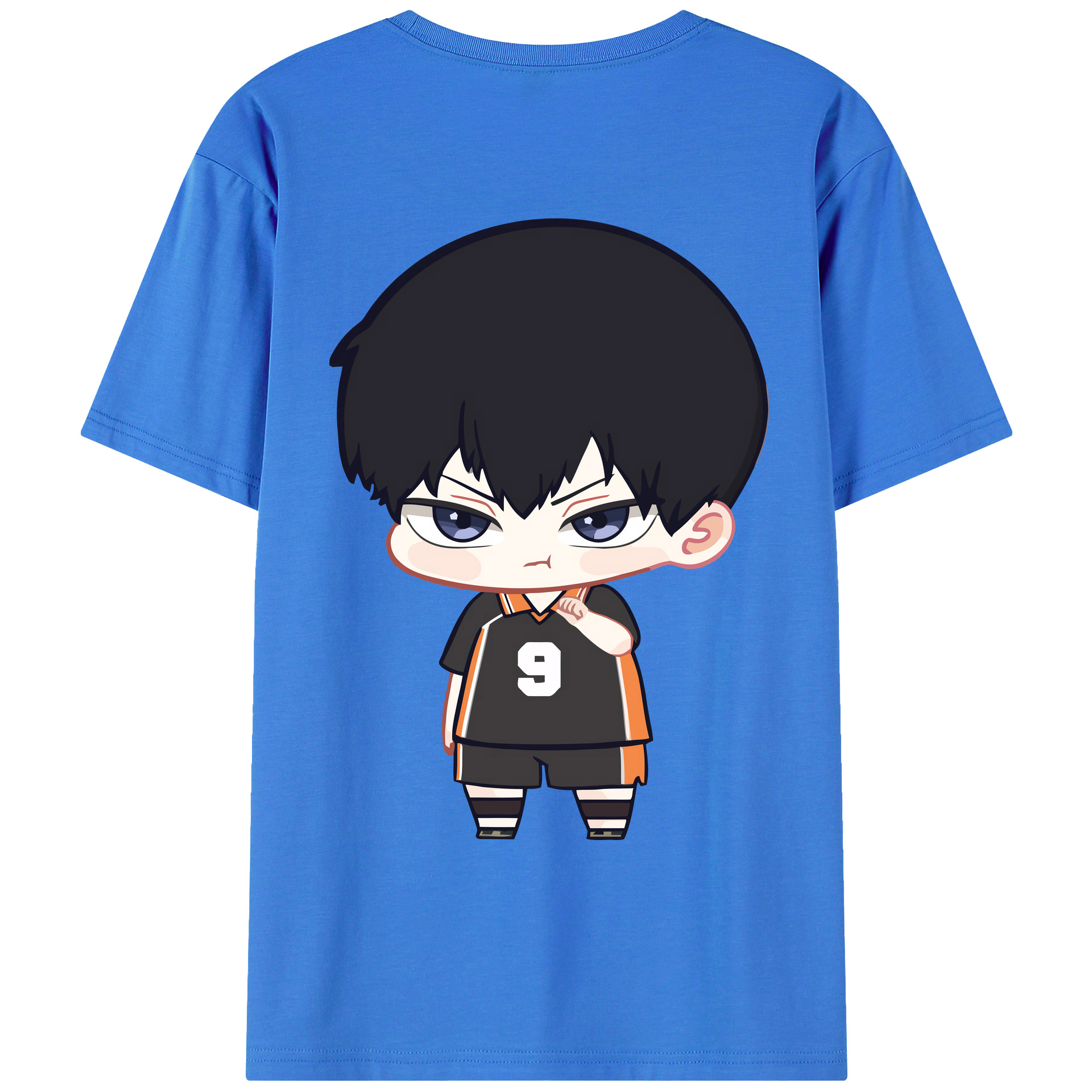 （画像用） ハイキュー!! Haikyu!! 綿100％ メンズ半袖Tシャツ（バックプリント） 通気性