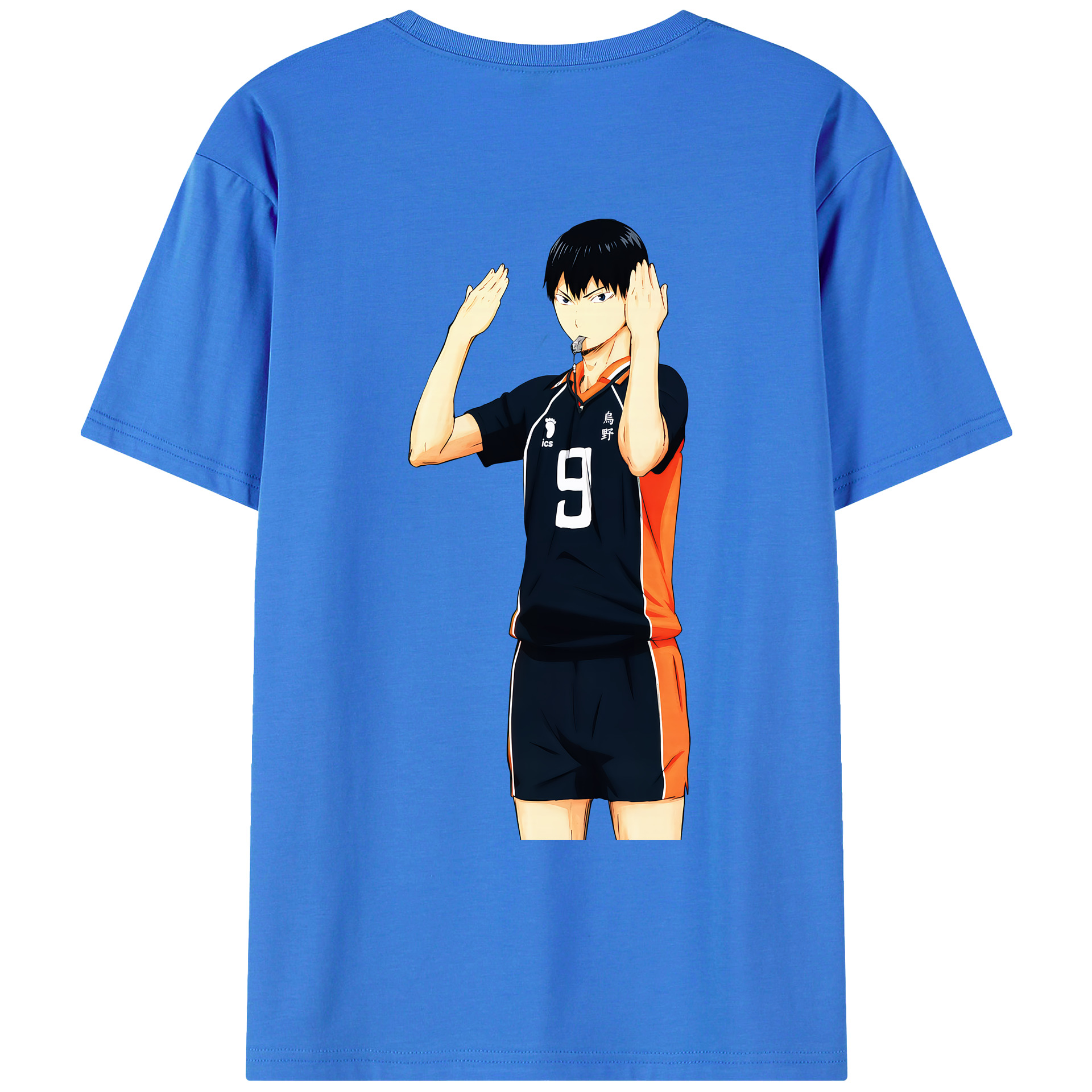 （画像用） ハイキュー!! Haikyu!! 綿100％ メンズ半袖Tシャツ（バックプリント） 通気性