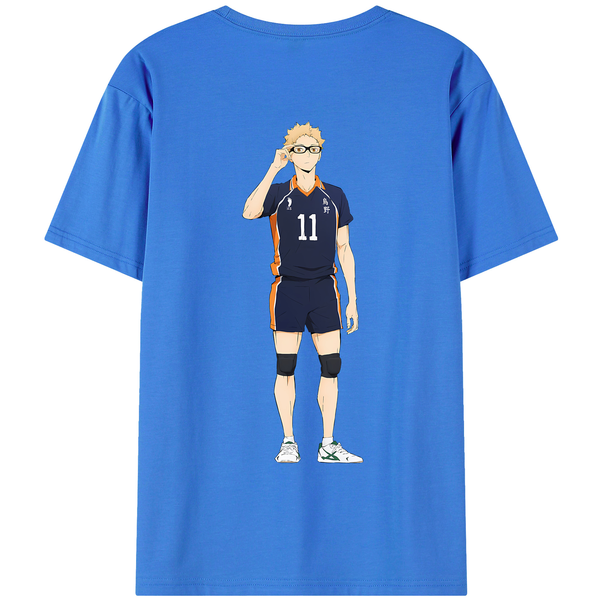（画像用） ハイキュー!! Haikyu!! 綿100％ メンズ半袖Tシャツ（バックプリント） 通気性