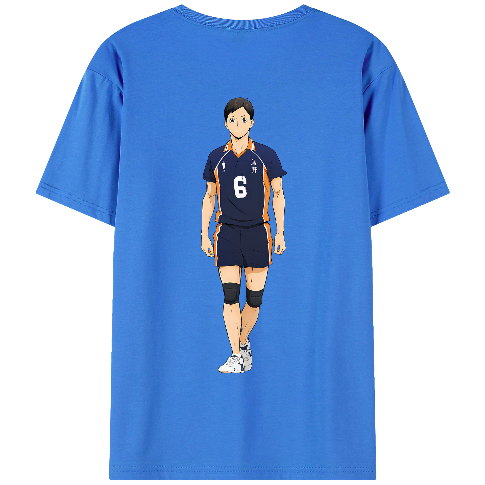 （画像用） ハイキュー!! Haikyu!! 綿100％ メンズ半袖Tシャツ（バックプリント） 通気性