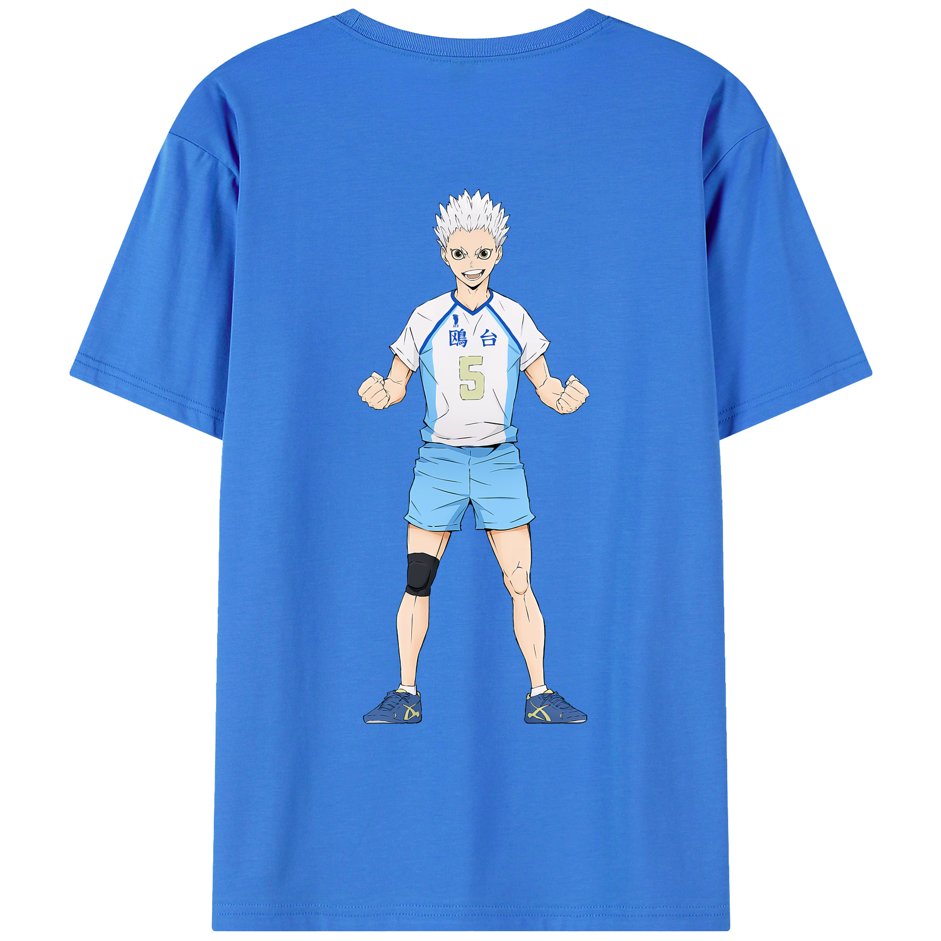 （画像用） ハイキュー!! Haikyu!! 綿100％ メンズ半袖Tシャツ（バックプリント） 通気性