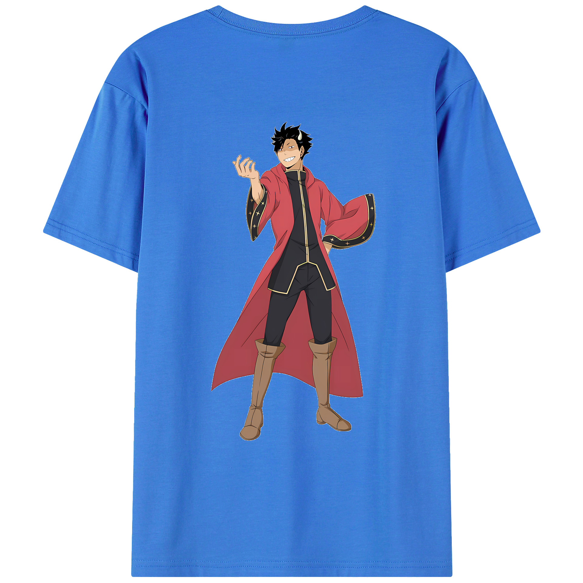 （画像用） ハイキュー!! Haikyu!! 綿100％ メンズ半袖Tシャツ（バックプリント） 通気性