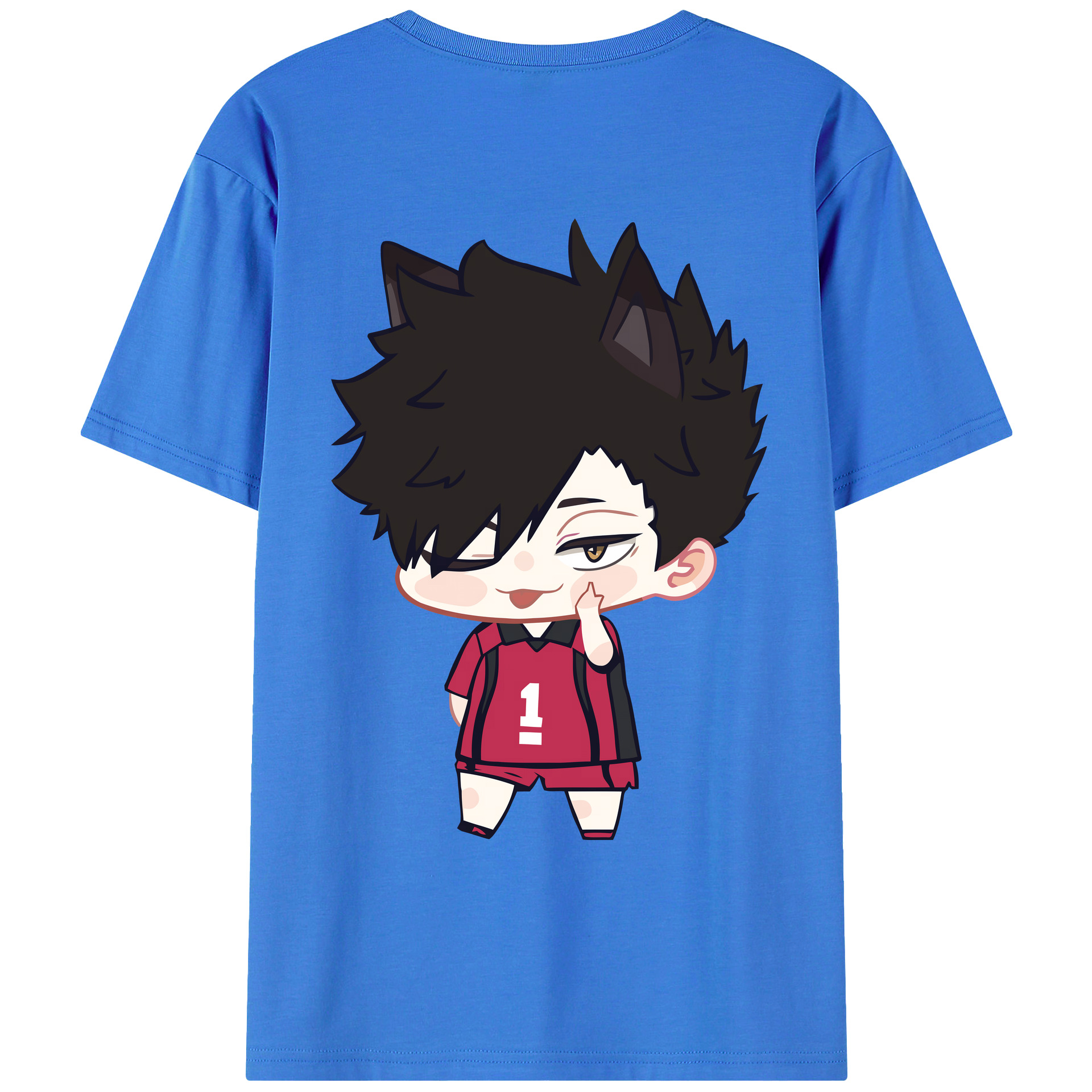 （画像用） ハイキュー!! Haikyu!! 綿100％ メンズ半袖Tシャツ（バックプリント） 通気性