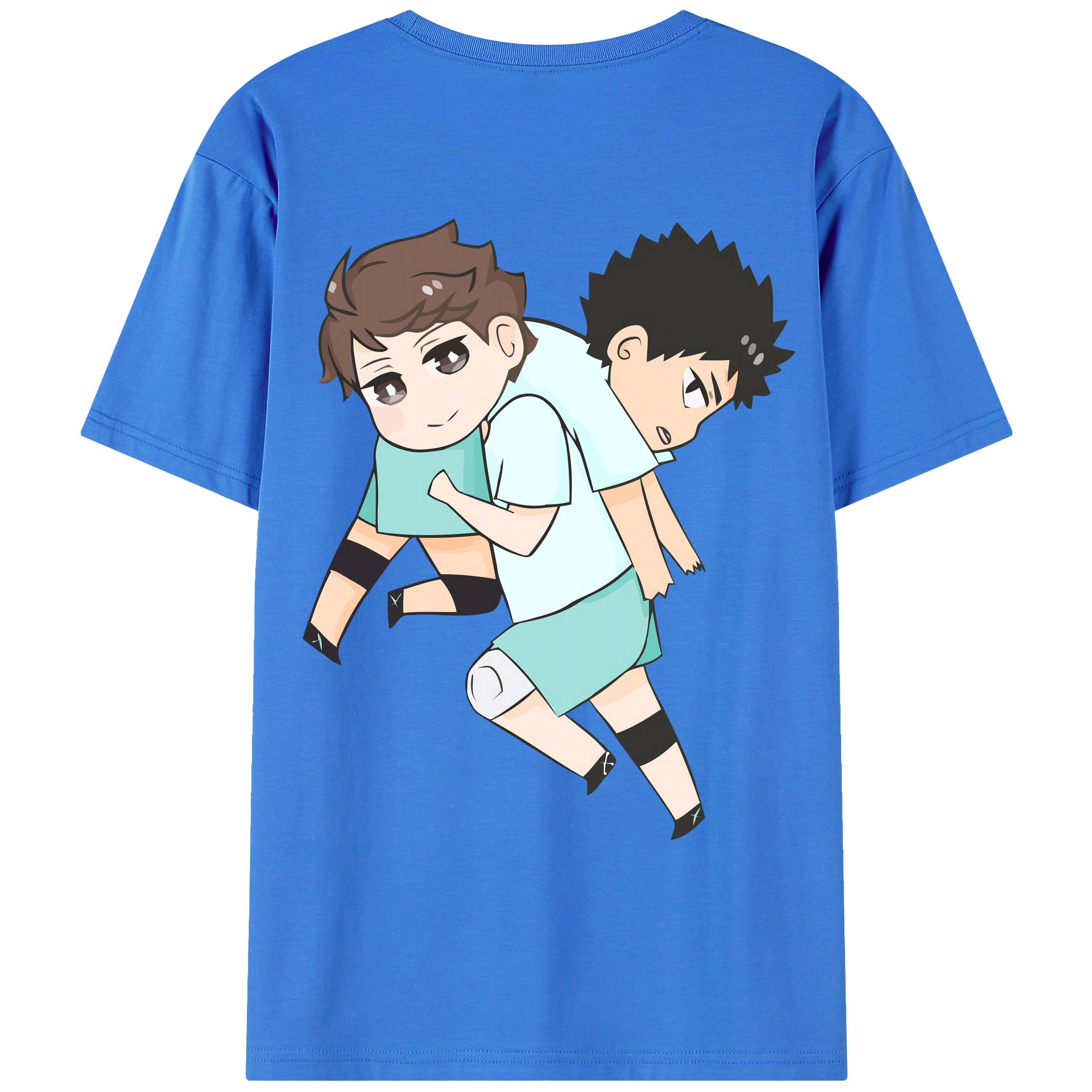 （画像用） ハイキュー!! Haikyu!! 綿100％ メンズ半袖Tシャツ（バックプリント） 通気性