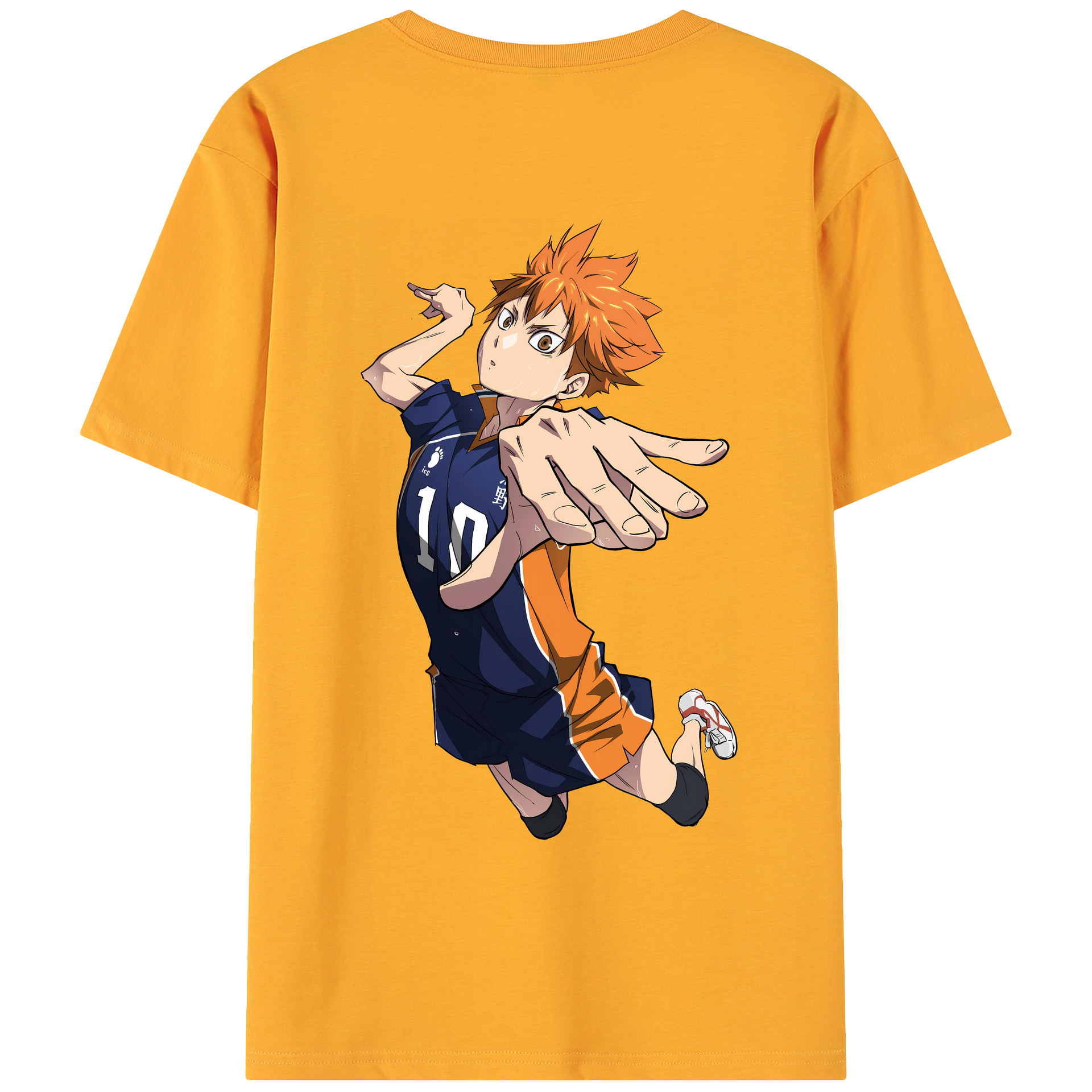 （画像用） ハイキュー!! Haikyu!! 綿100％ メンズ半袖Tシャツ（バックプリント） 通気性