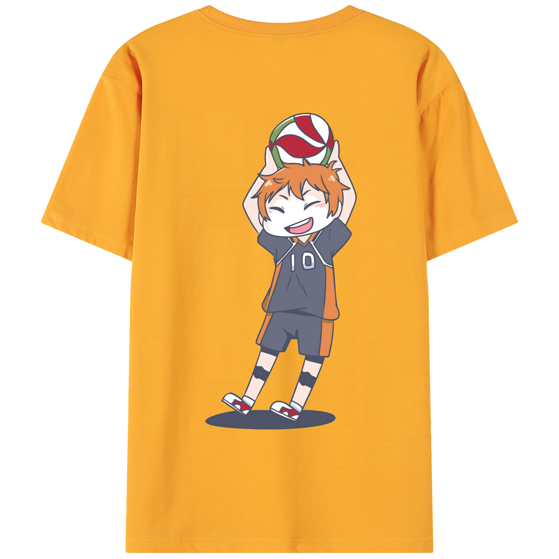 （画像用） ハイキュー!! Haikyu!! 綿100％ メンズ半袖Tシャツ（バックプリント） 通気性