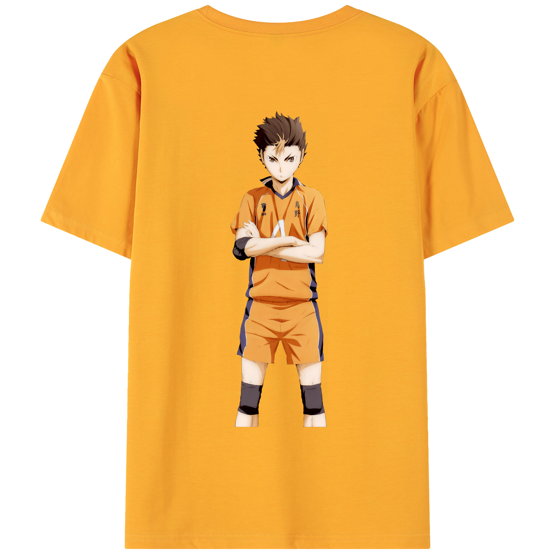 （画像用） ハイキュー!! Haikyu!! 綿100％ メンズ半袖Tシャツ（バックプリント） 通気性