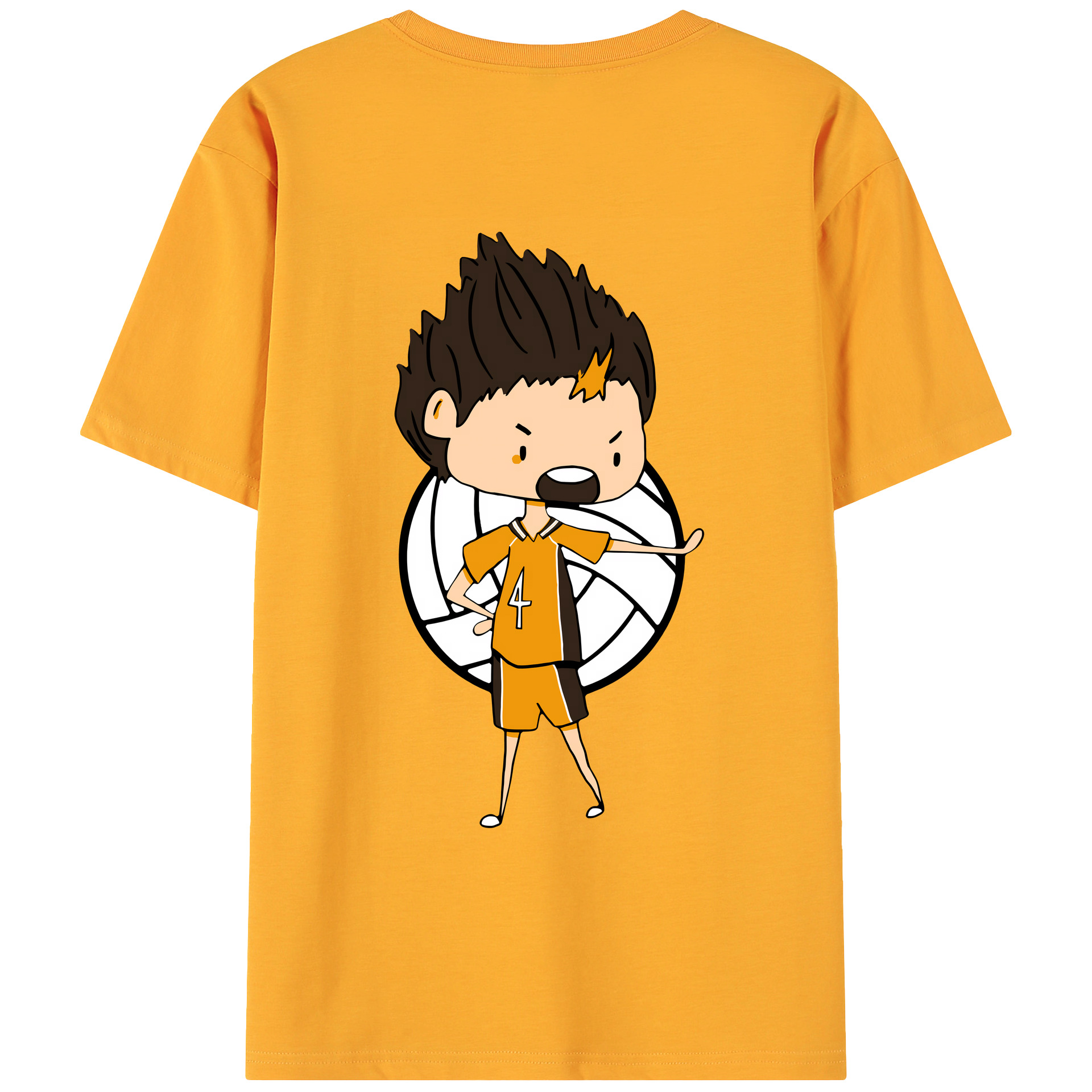 （画像用） ハイキュー!! Haikyu!! 綿100％ メンズ半袖Tシャツ（バックプリント） 通気性
