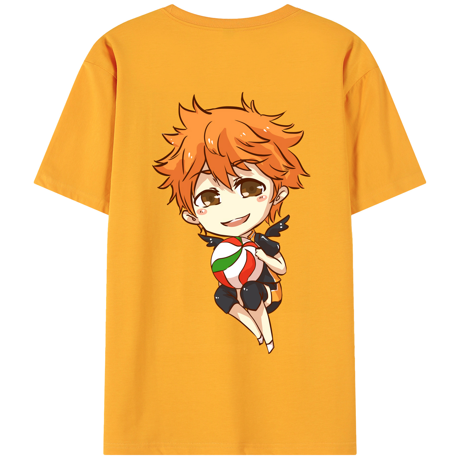（画像用） ハイキュー!! Haikyu!! 綿100％ メンズ半袖Tシャツ（バックプリント） 通気性