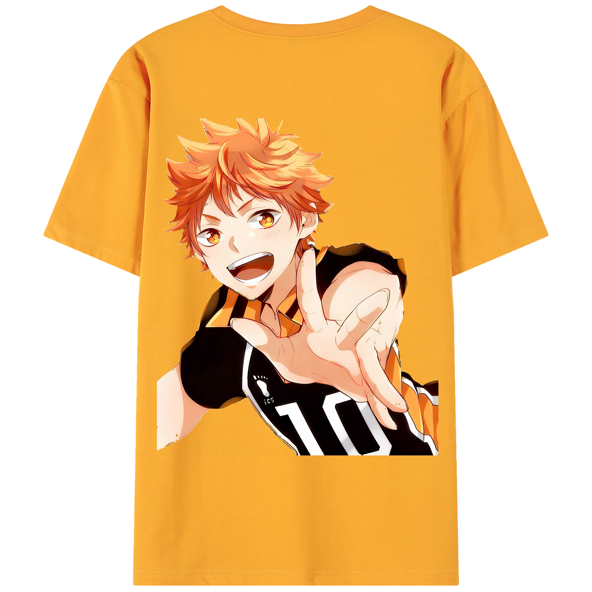 （画像用） ハイキュー!! Haikyu!! 綿100％ メンズ半袖Tシャツ（バックプリント） 通気性