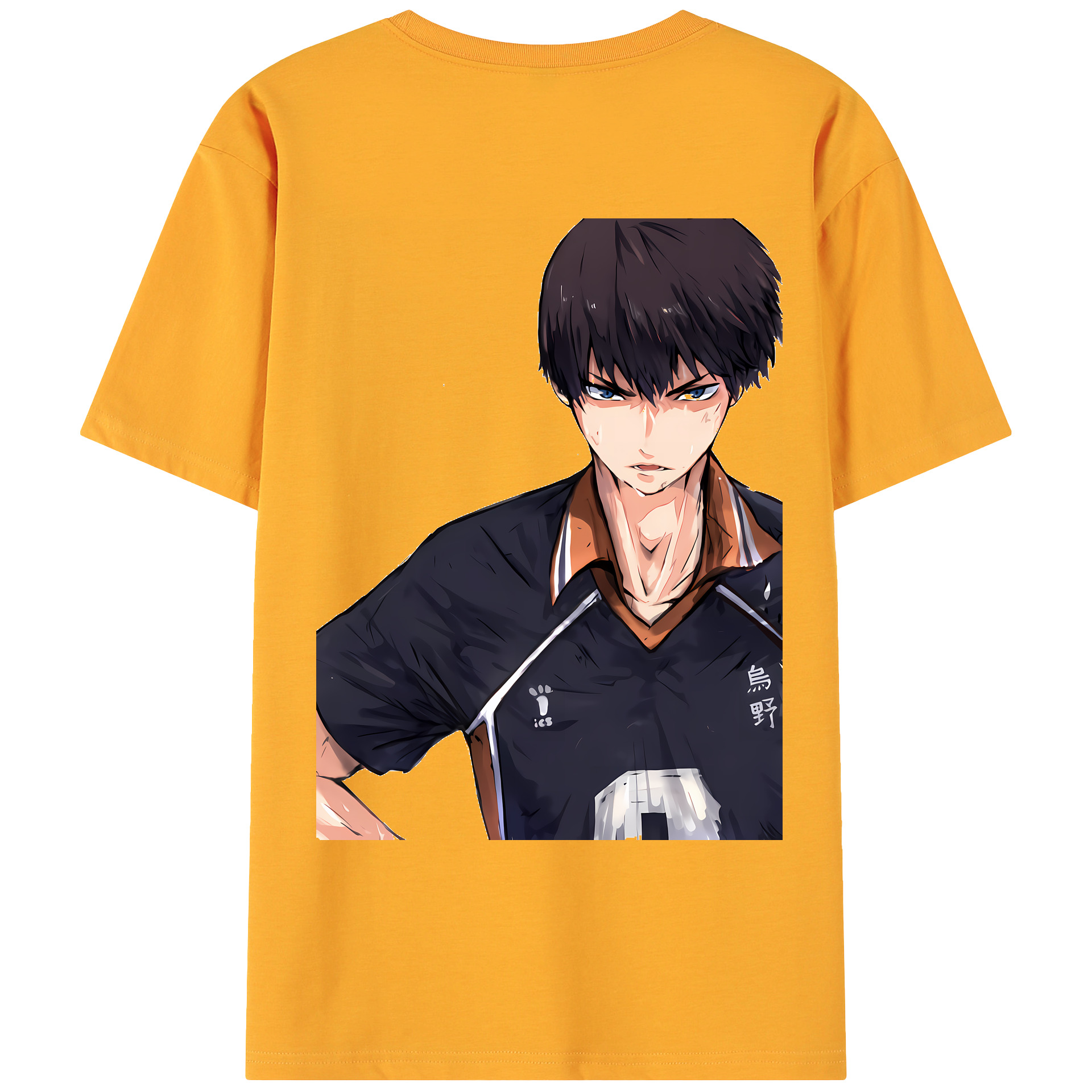 （画像用） ハイキュー!! Haikyu!! 綿100％ メンズ半袖Tシャツ（バックプリント） 通気性