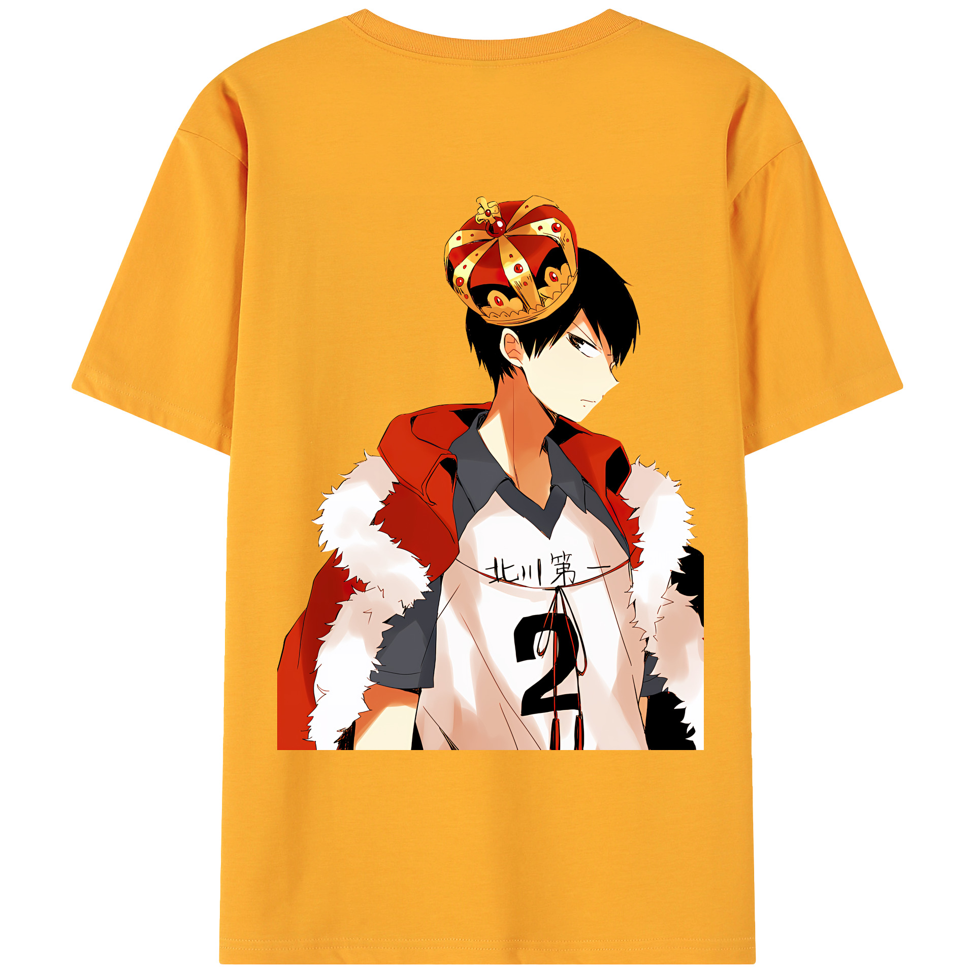 （画像用） ハイキュー!! Haikyu!! 綿100％ メンズ半袖Tシャツ（バックプリント） 通気性