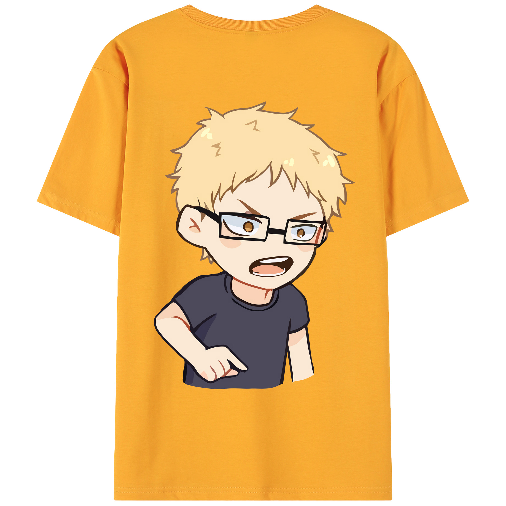（画像用） ハイキュー!! Haikyu!! 綿100％ メンズ半袖Tシャツ（バックプリント） 通気性