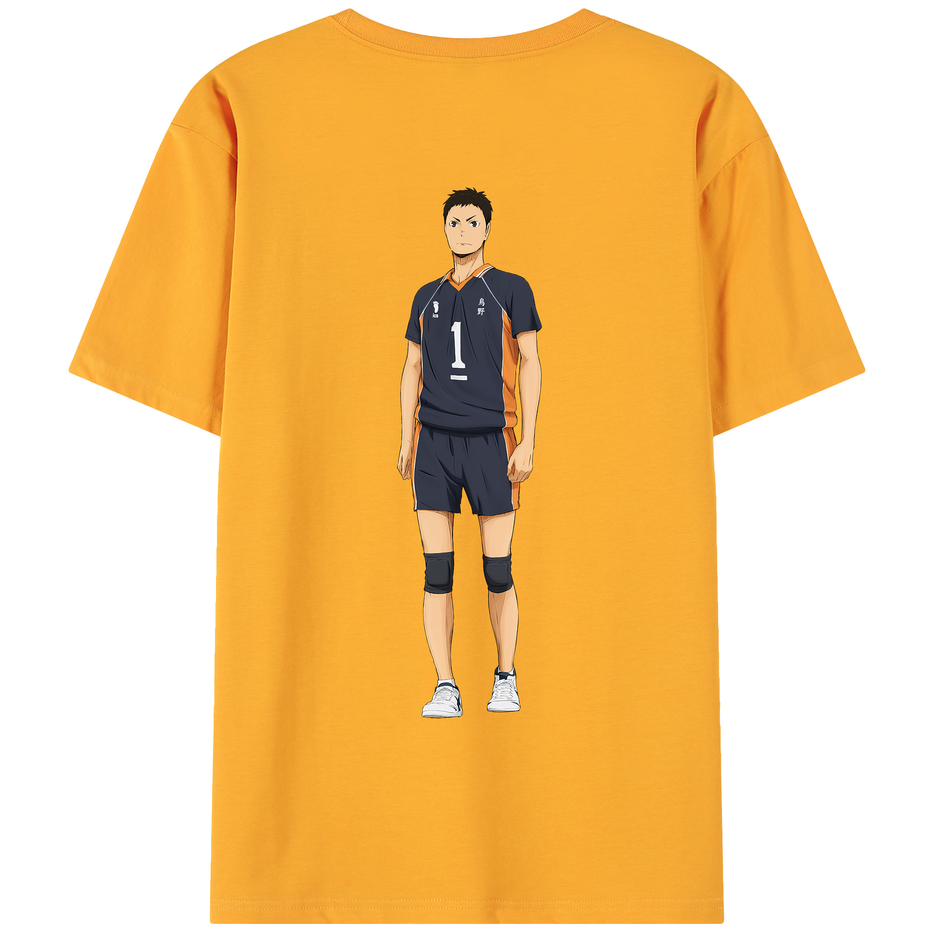 （画像用） ハイキュー!! Haikyu!! 綿100％ メンズ半袖Tシャツ（バックプリント） 通気性