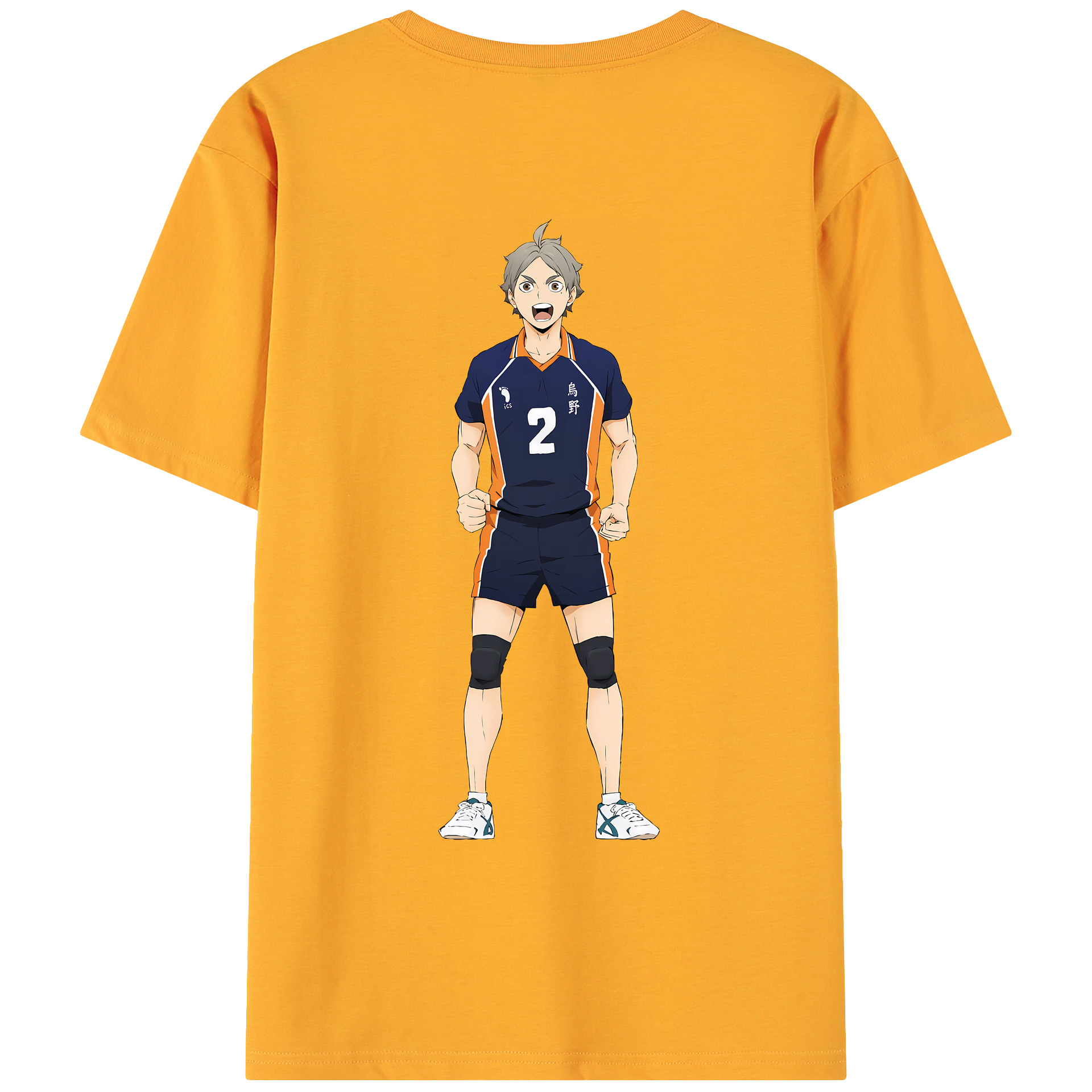 （画像用） ハイキュー!! Haikyu!! 綿100％ メンズ半袖Tシャツ（バックプリント） 通気性
