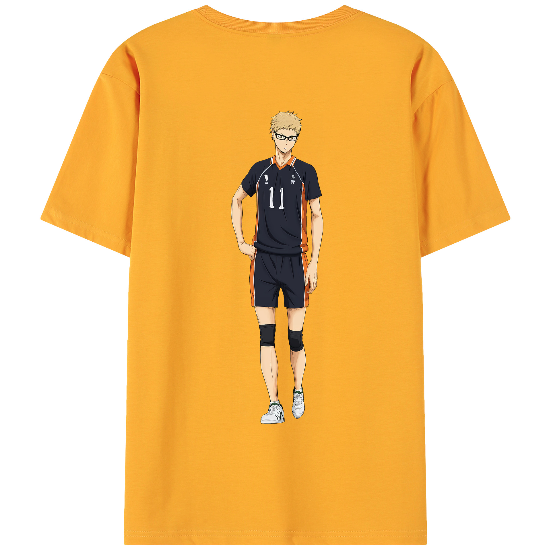 （画像用） ハイキュー!! Haikyu!! 綿100％ メンズ半袖Tシャツ（バックプリント） 通気性