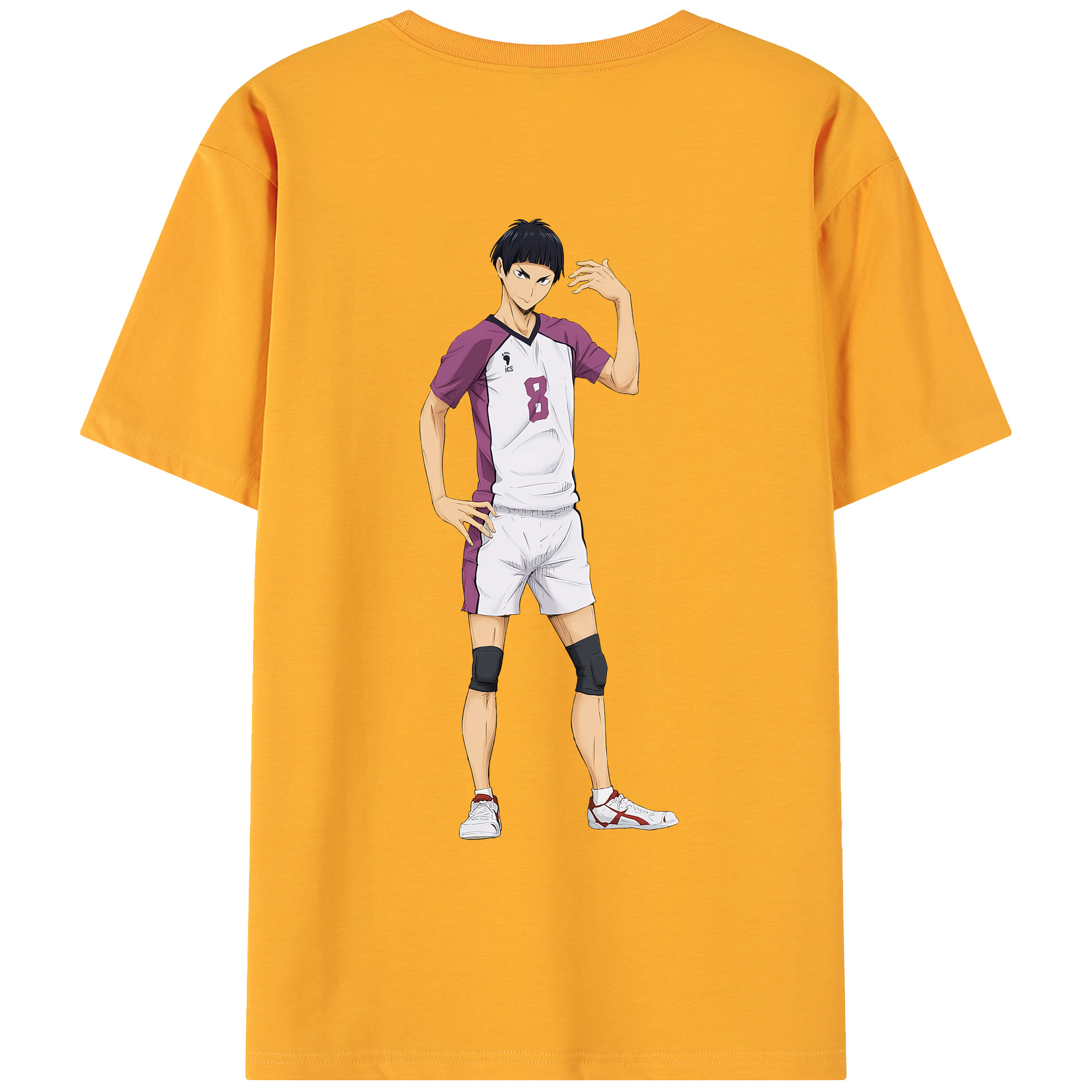 （画像用） ハイキュー!! Haikyu!! 綿100％ メンズ半袖Tシャツ（バックプリント） 通気性